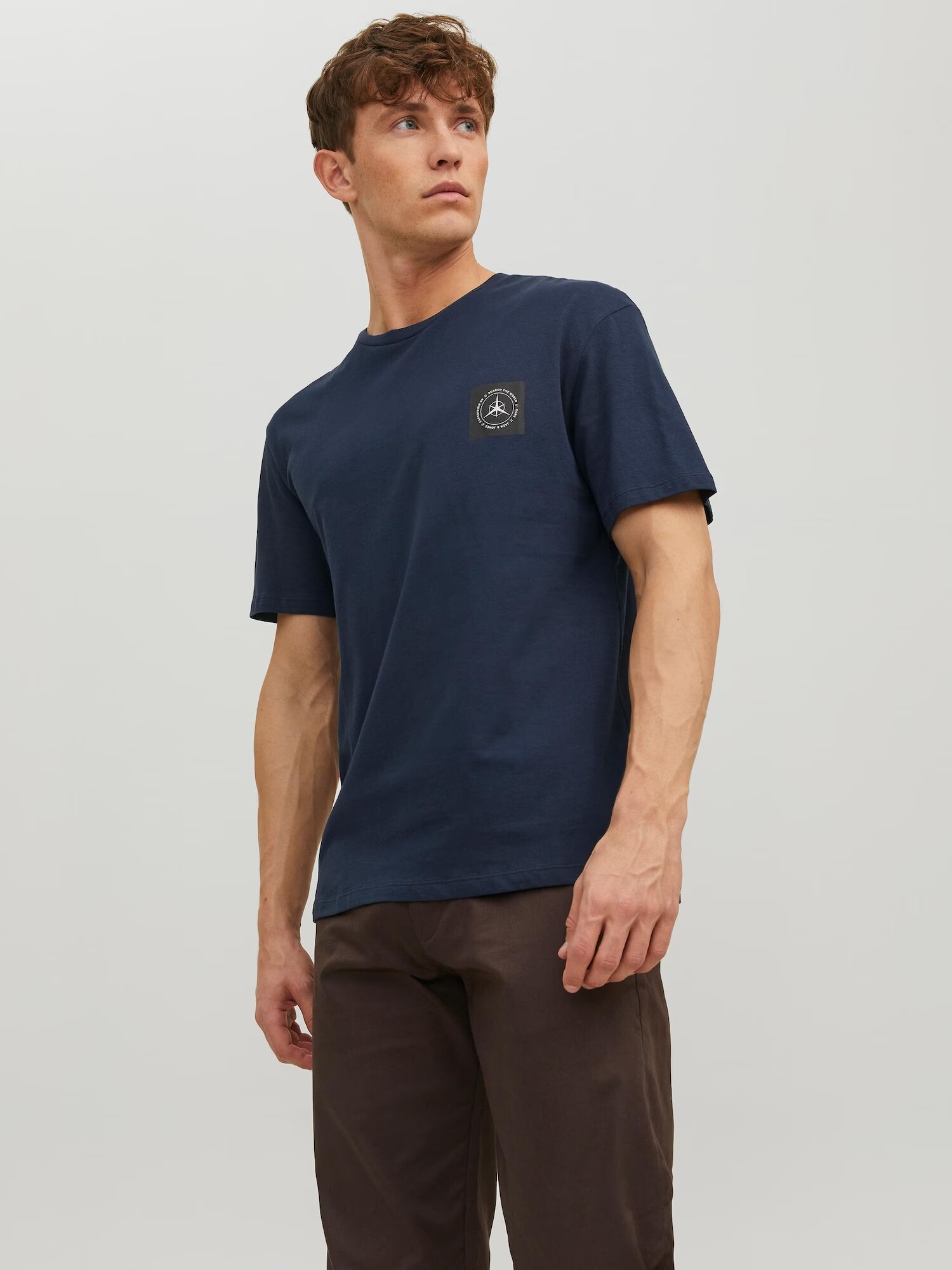 JACK & JONES Tricou 'Filo' bleumarin / gri / roz / alb - Pled.ro