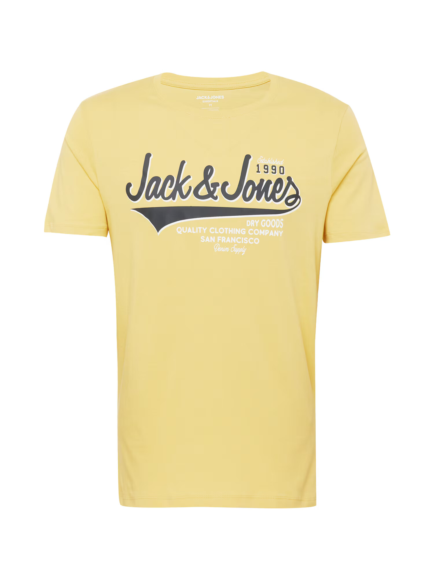 JACK & JONES Tricou galben / negru / alb - Pled.ro