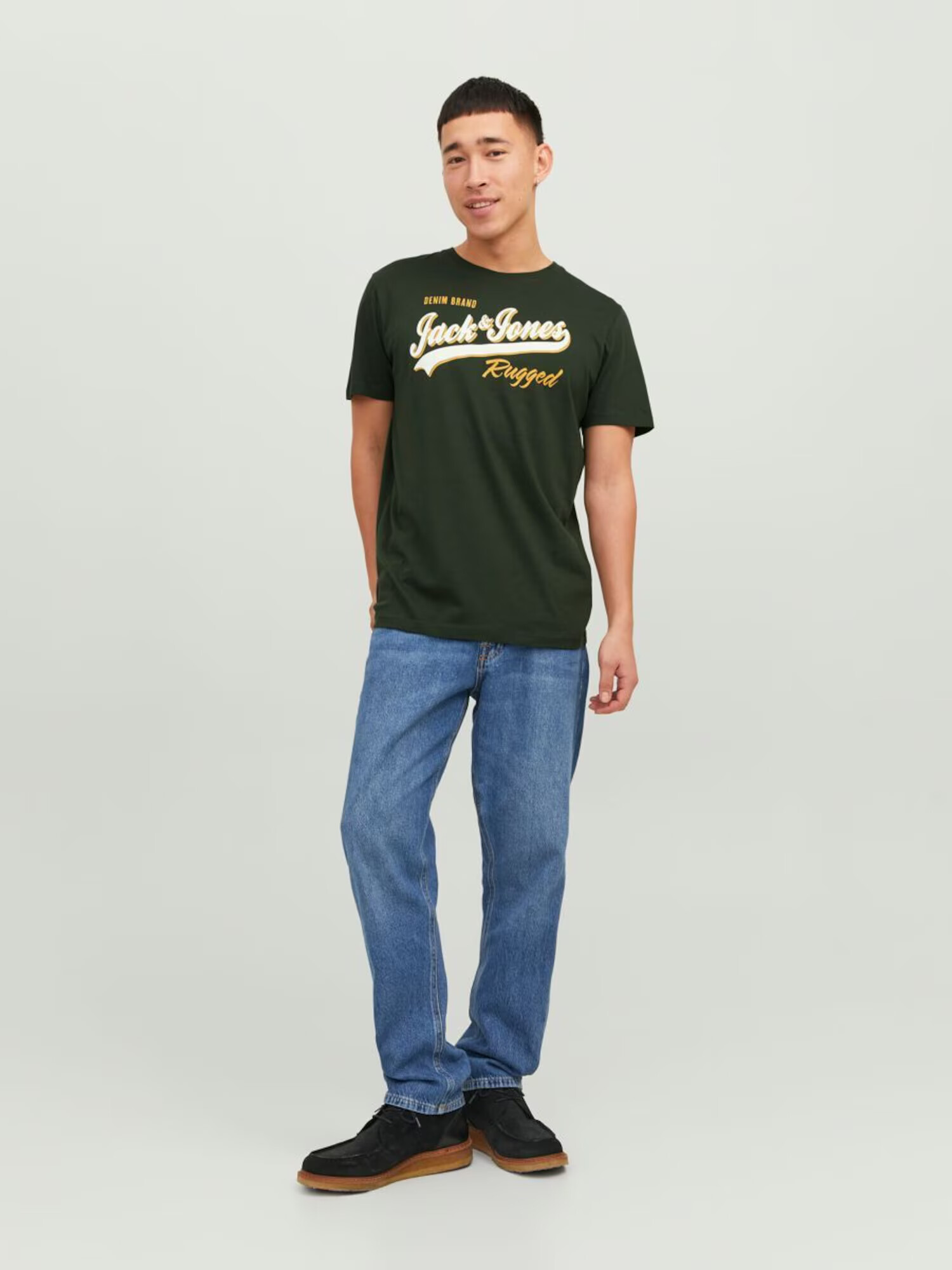 JACK & JONES Tricou galben / verde / alb - Pled.ro