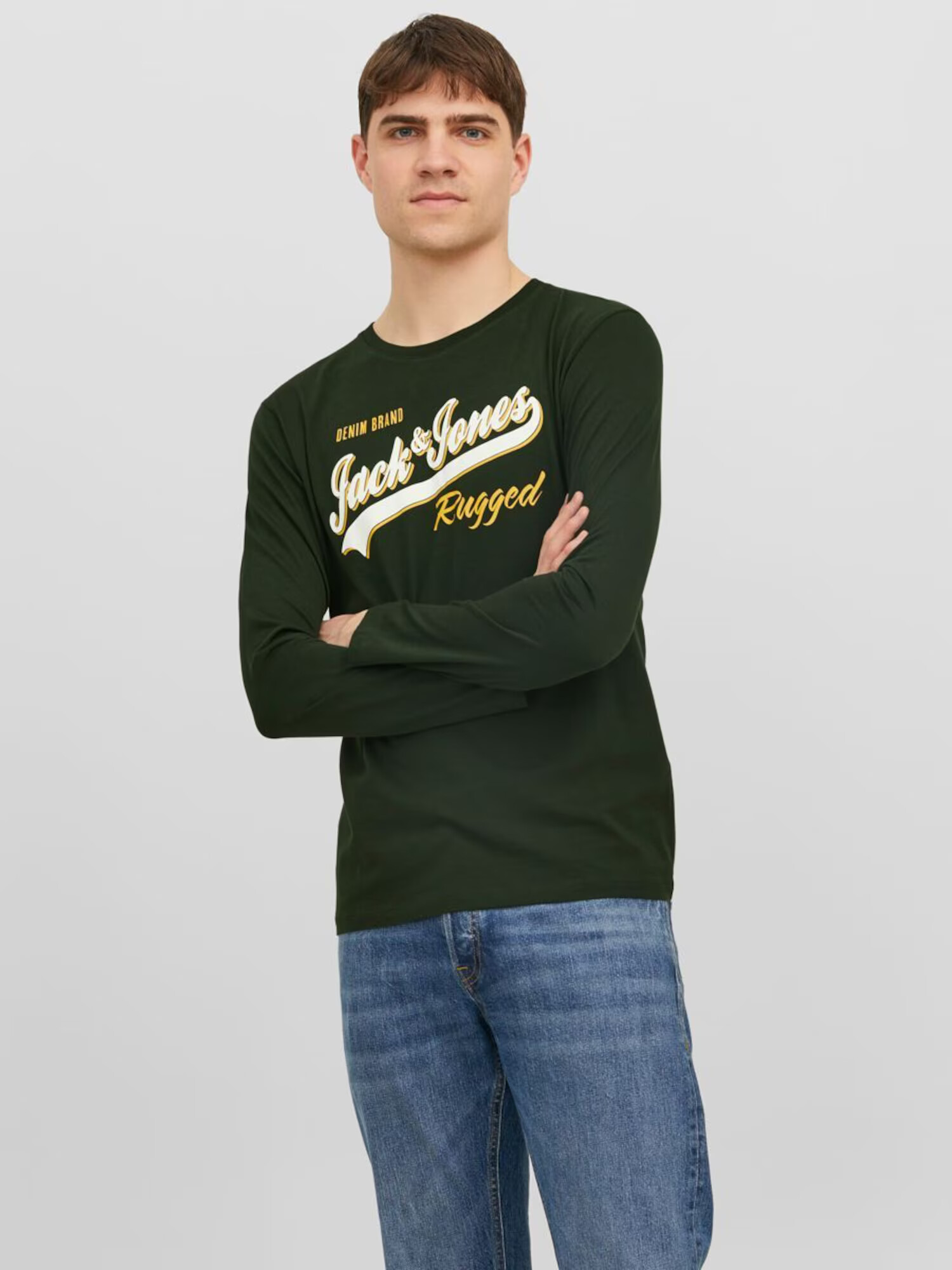 JACK & JONES Tricou galben / verde / alb - Pled.ro