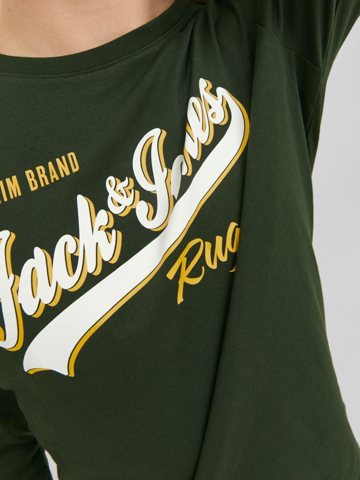 JACK & JONES Tricou galben / verde / alb - Pled.ro