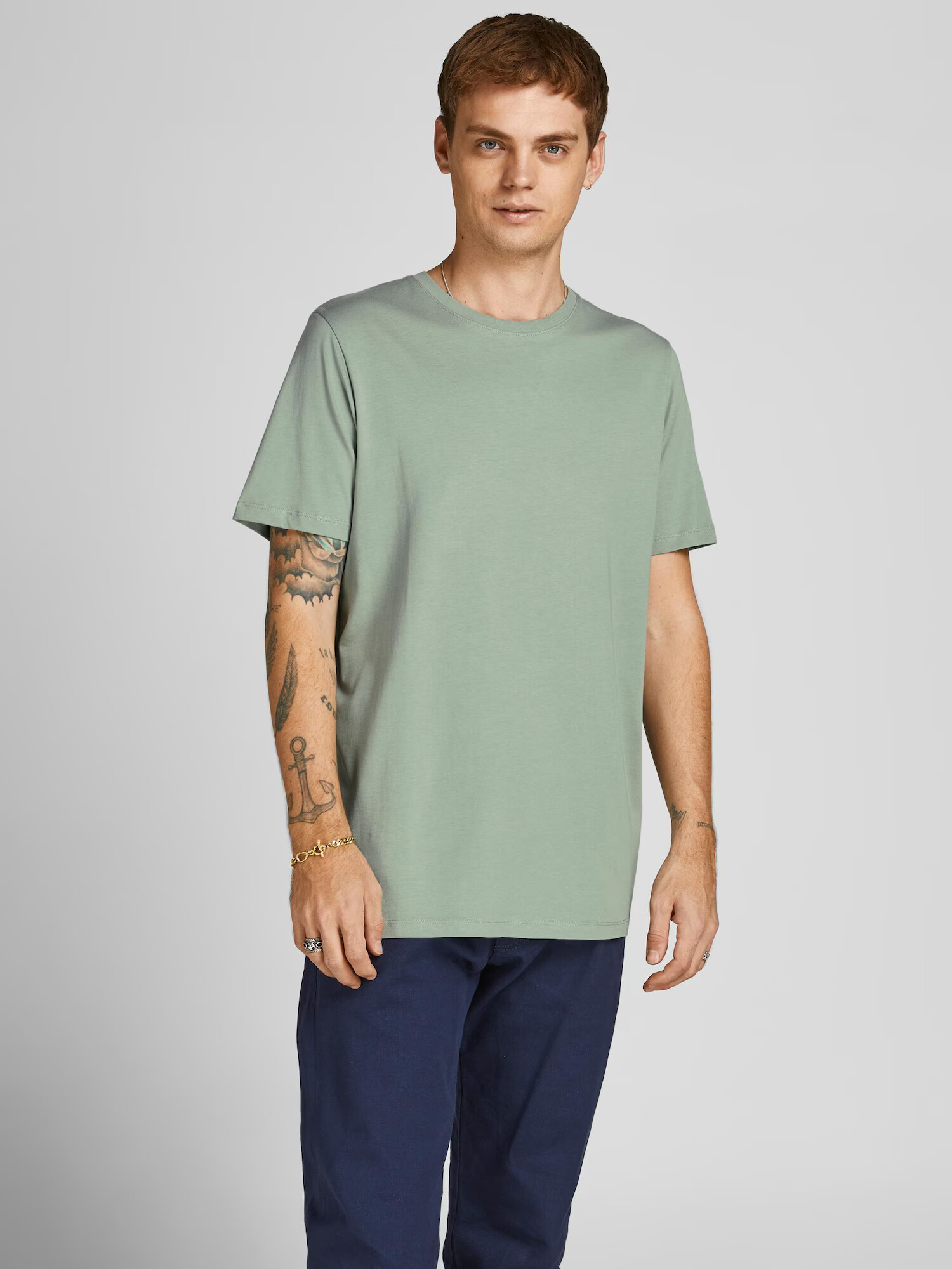 JACK & JONES Tricou gri - Pled.ro