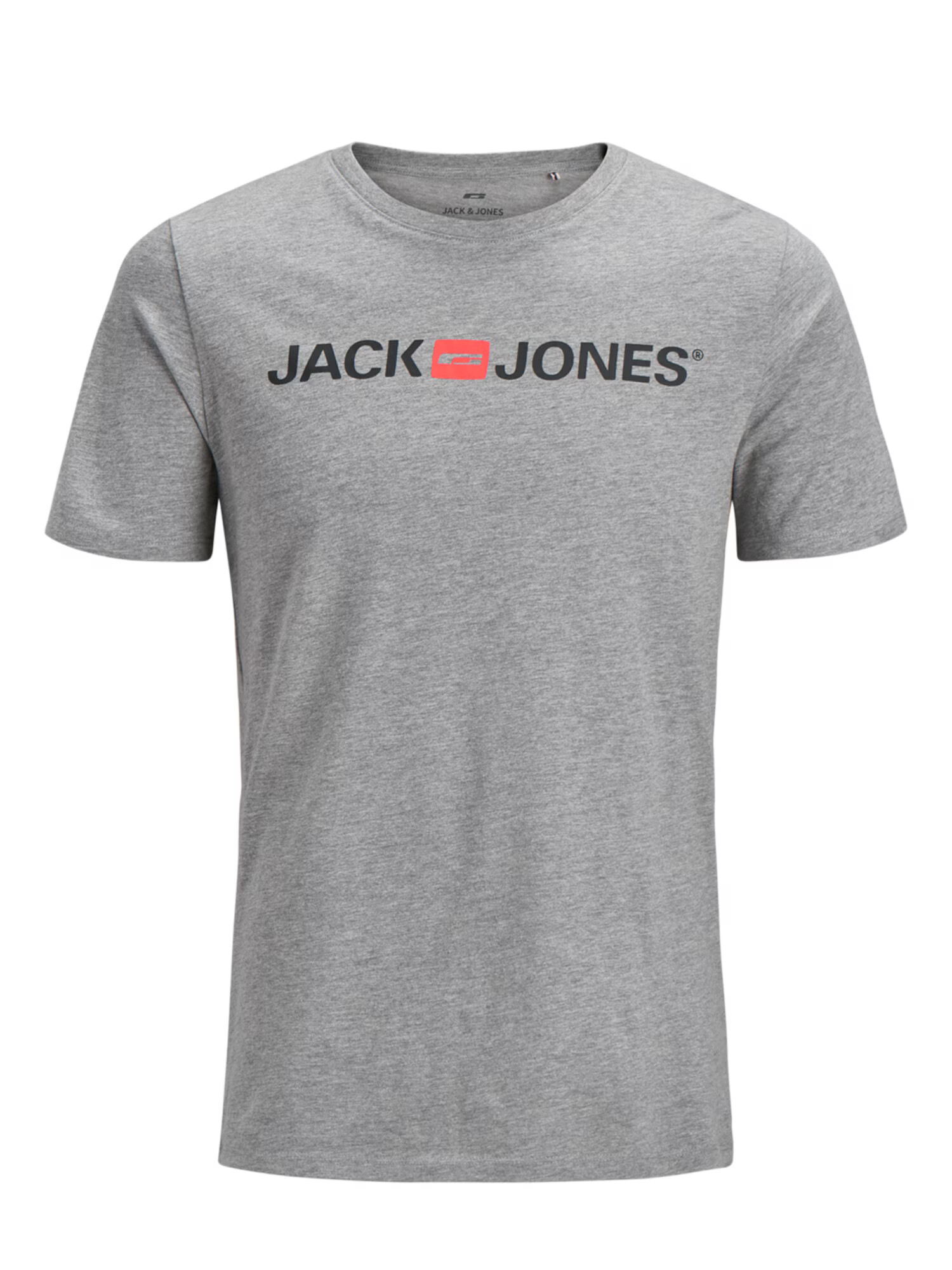 JACK & JONES Tricou gri amestecat / roșu pastel / negru - Pled.ro