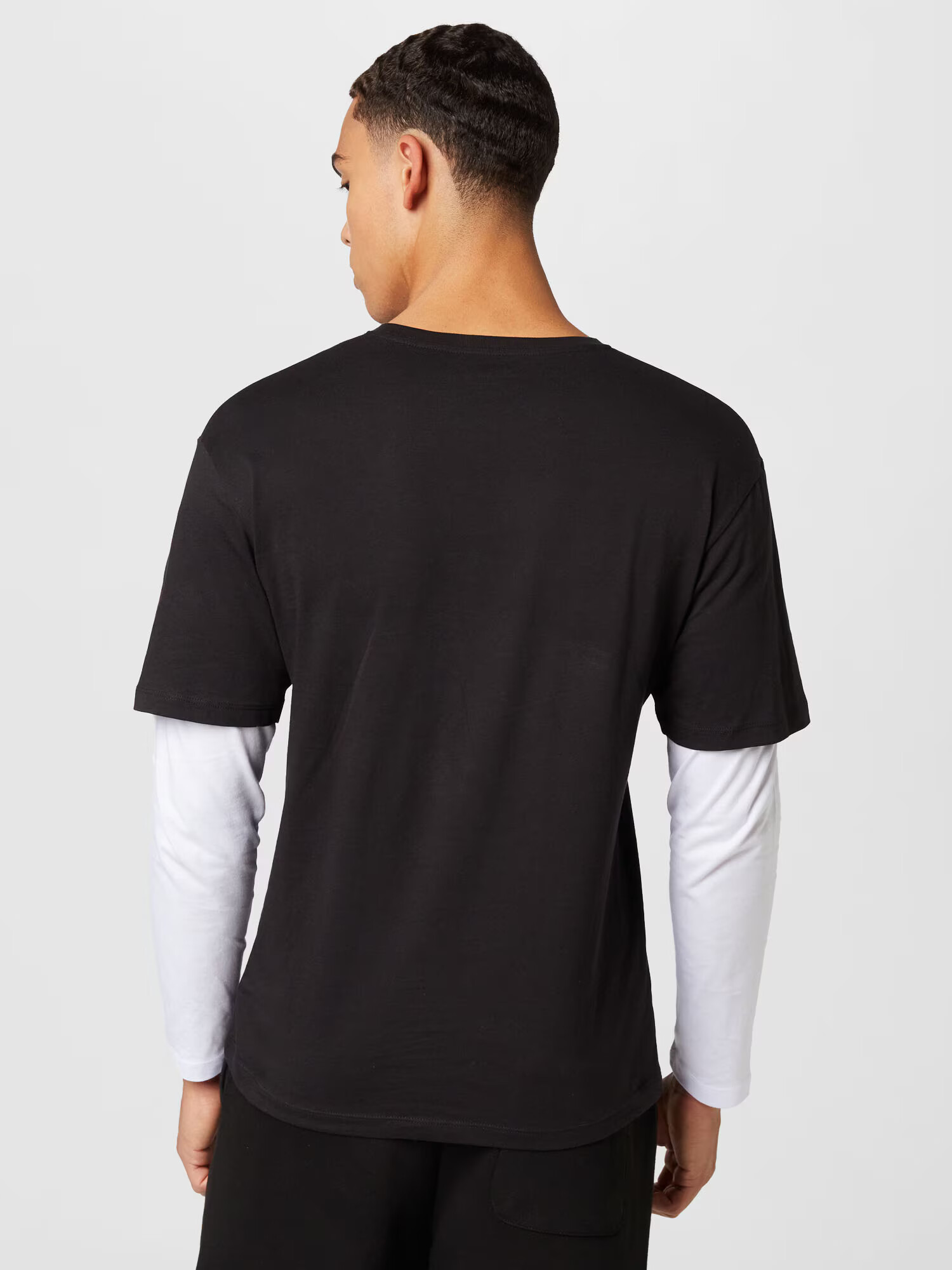 JACK & JONES Tricou 'HAPPY' negru / alb - Pled.ro