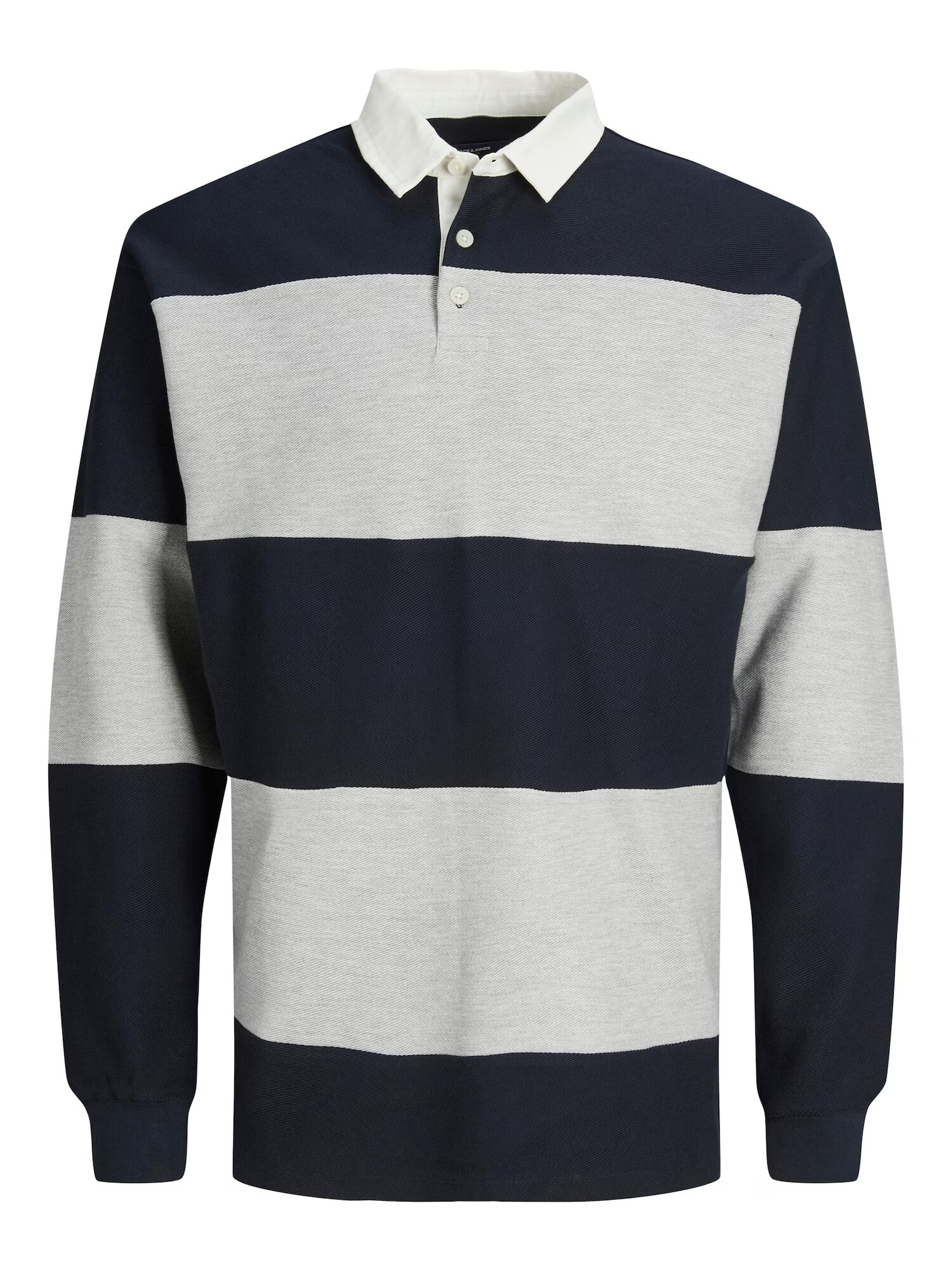 JACK & JONES Tricou 'Hudson' albastru noapte / gri deschis - Pled.ro