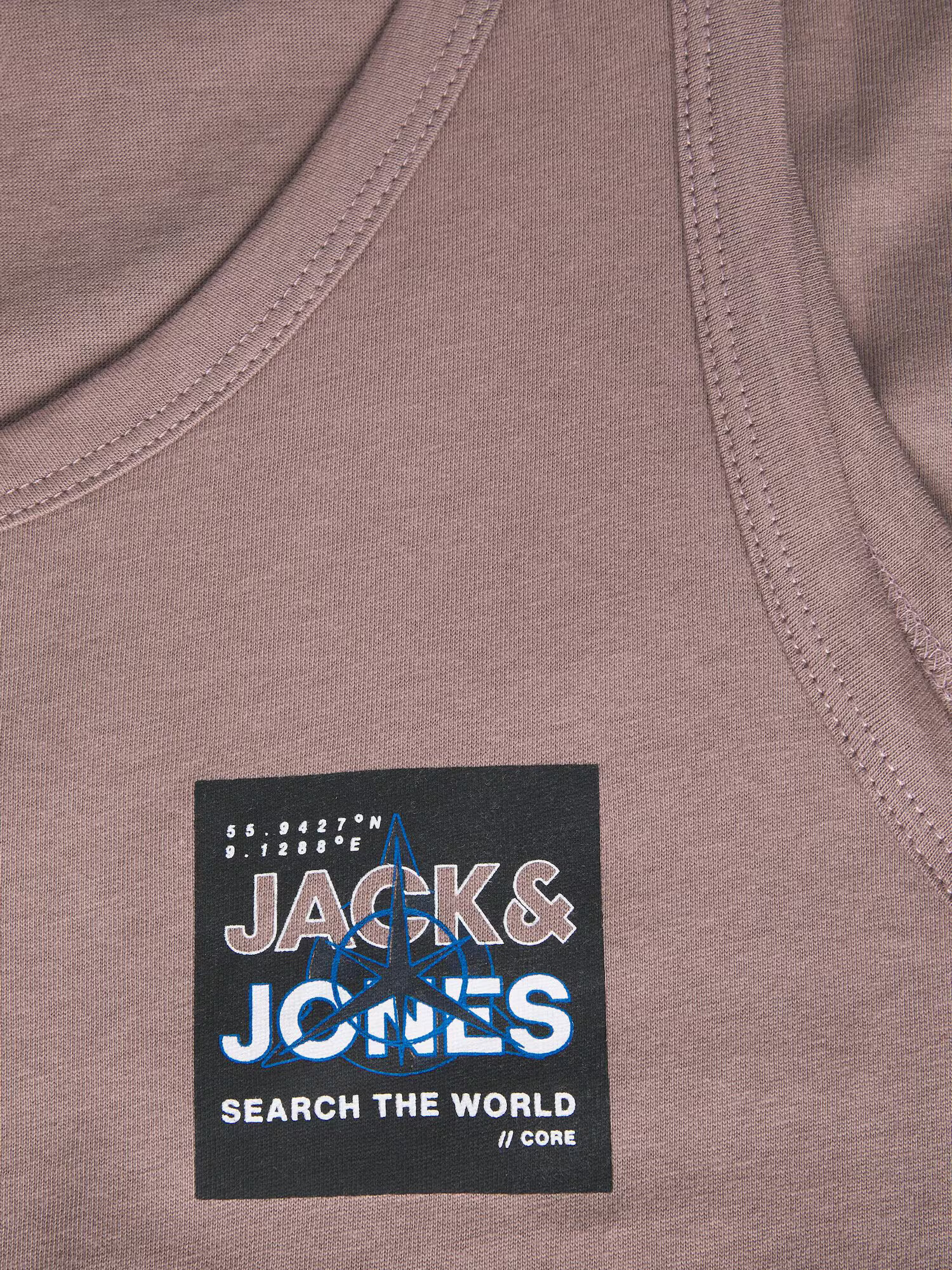 JACK & JONES Tricou 'HUNT' gri taupe / mauve / negru / alb - Pled.ro