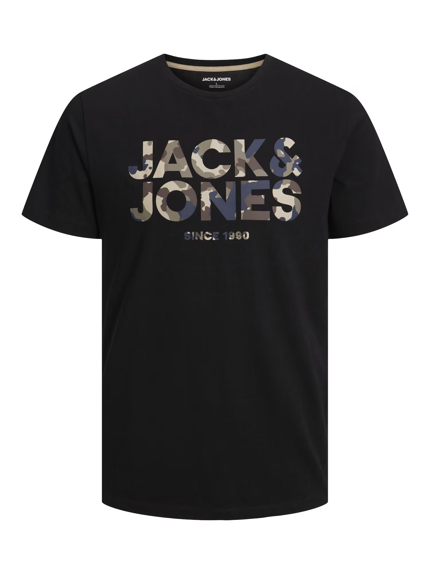 JACK & JONES Tricou 'James' bleumarin / gri / negru / alb - Pled.ro