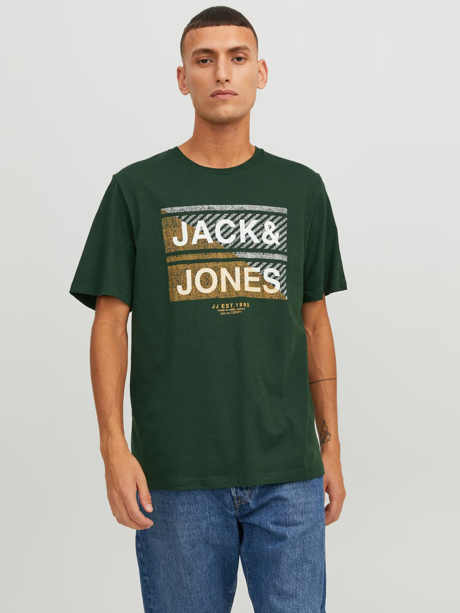 JACK & JONES Tricou 'Kain' verde închis / mai multe culori / negru / alb - Pled.ro