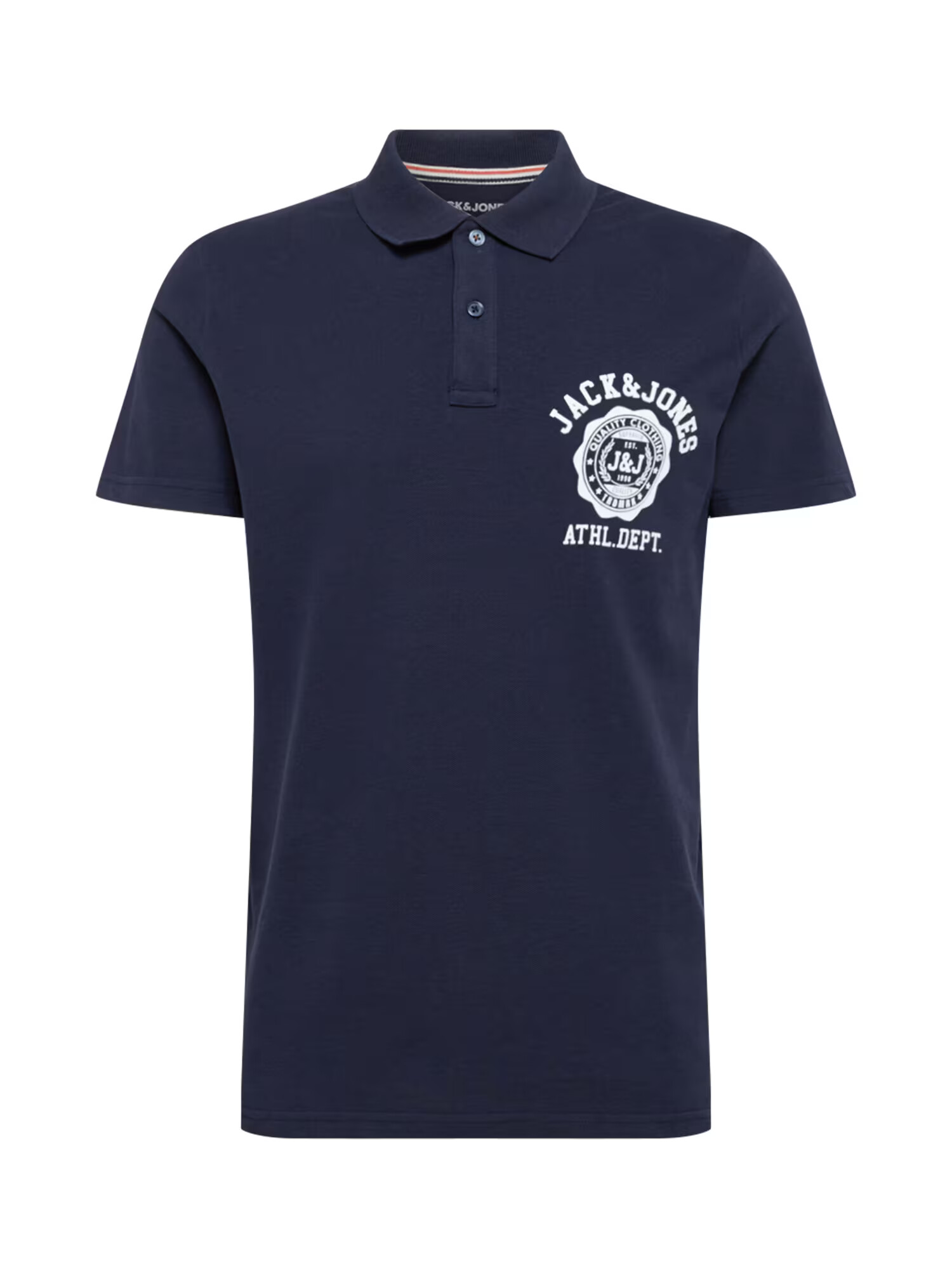 JACK & JONES Tricou 'LOCK' bleumarin / alb - Pled.ro