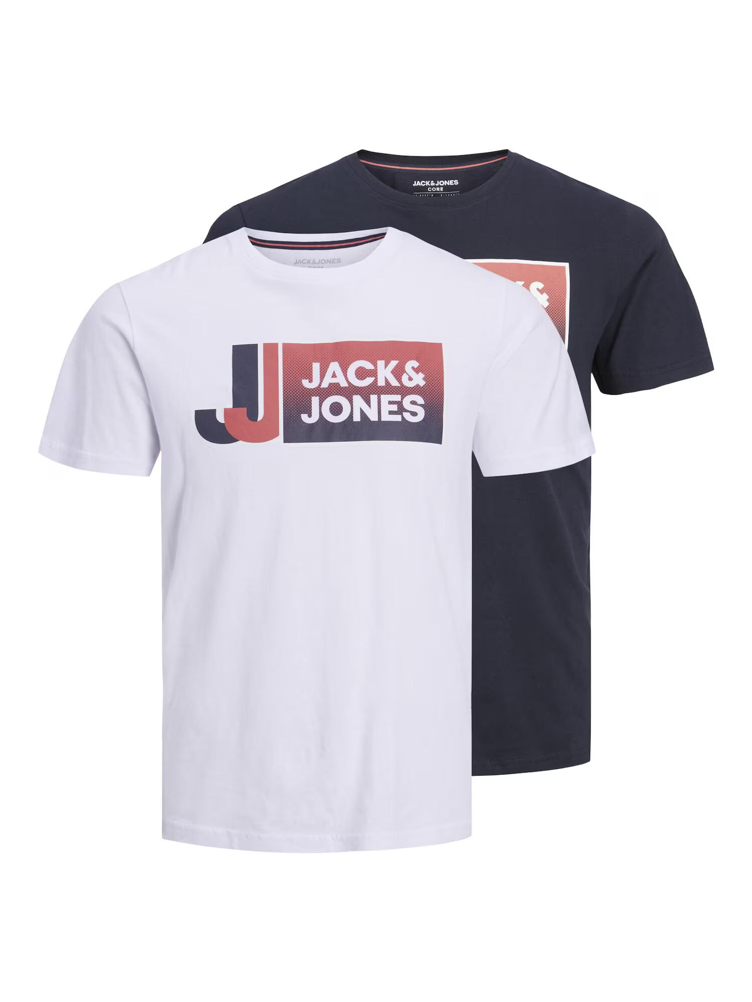 JACK & JONES Tricou 'LOGAN' bleumarin / roșu / alb - Pled.ro