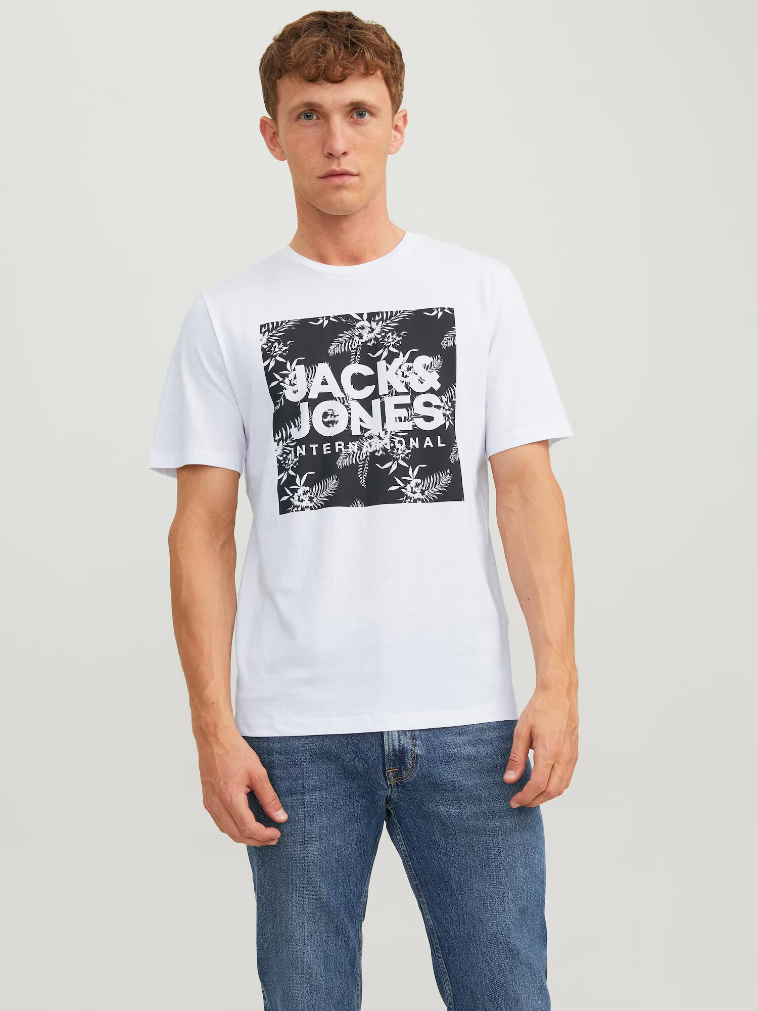 JACK & JONES Tricou 'Loky' albastru închis / negru / alb - Pled.ro