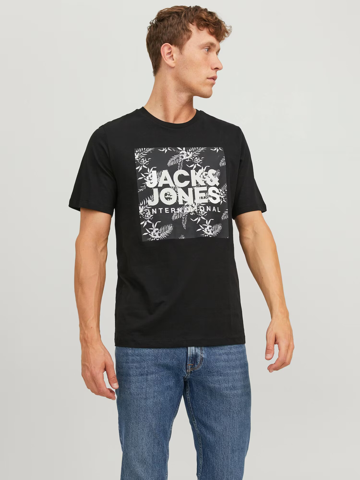 JACK & JONES Tricou 'Loky' albastru închis / negru / alb - Pled.ro