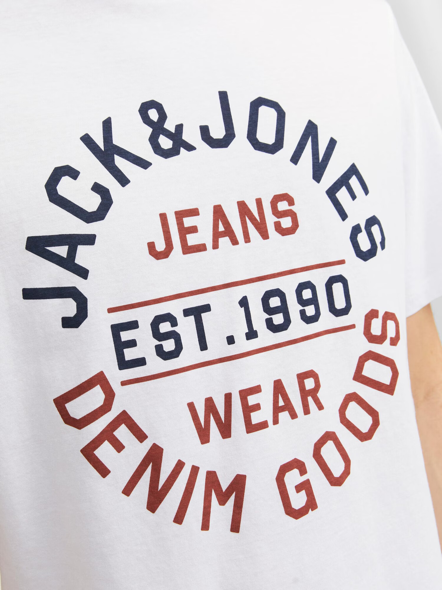 JACK & JONES Tricou 'MIKK' bleumarin / alb - Pled.ro