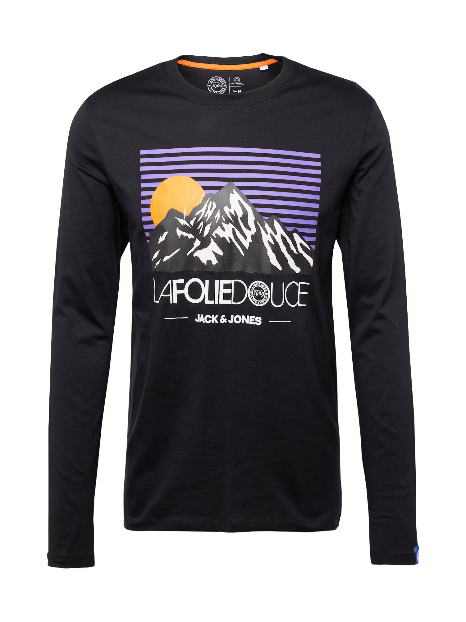 JACK & JONES Tricou 'MOUNTAIN' mov deschis / portocaliu / negru / alb - Pled.ro