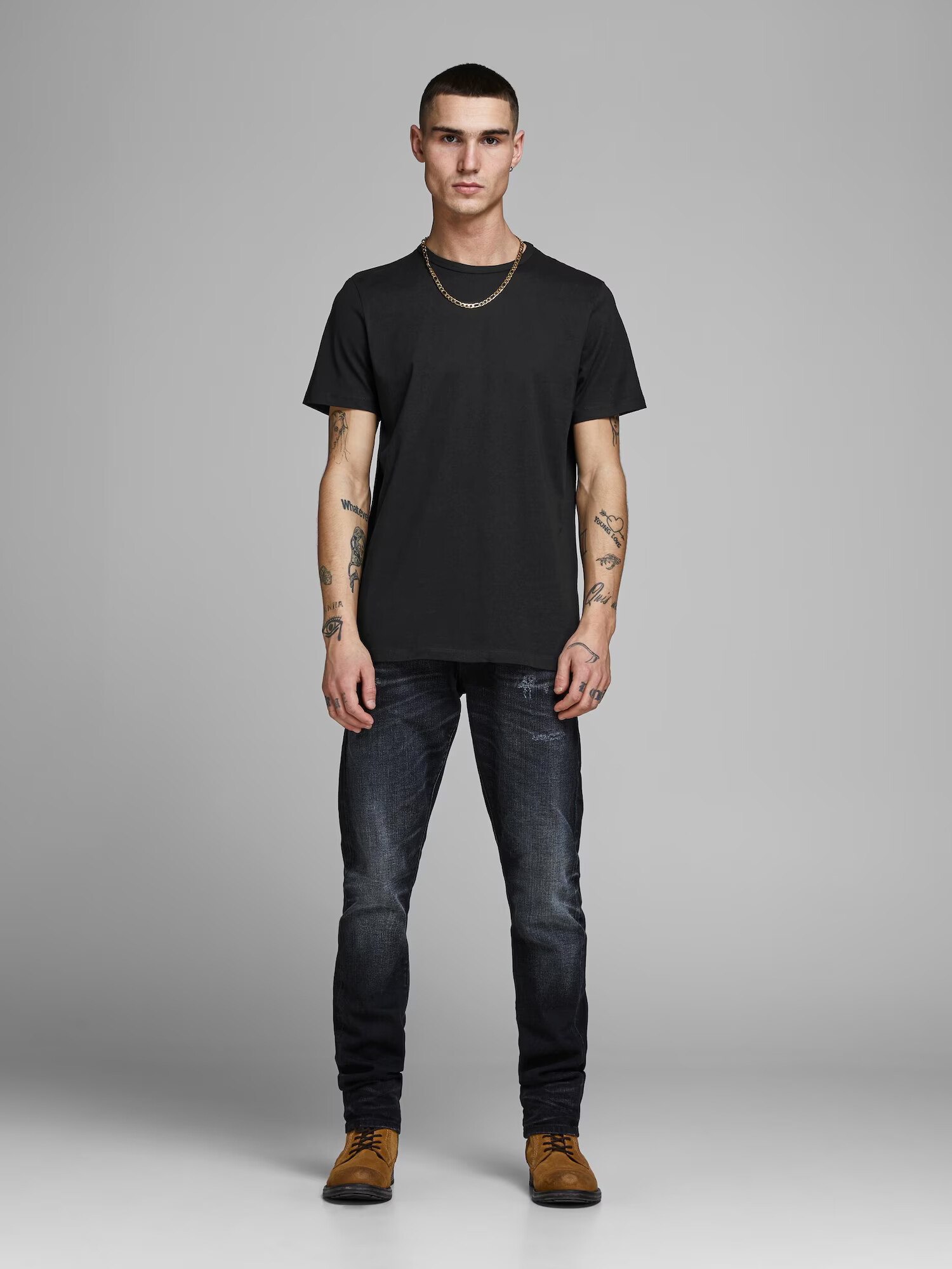 JACK & JONES Tricou negru - Pled.ro