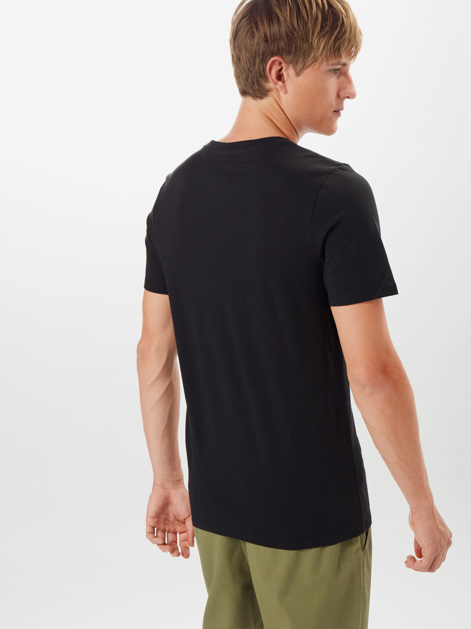 JACK & JONES Tricou negru / alb - Pled.ro