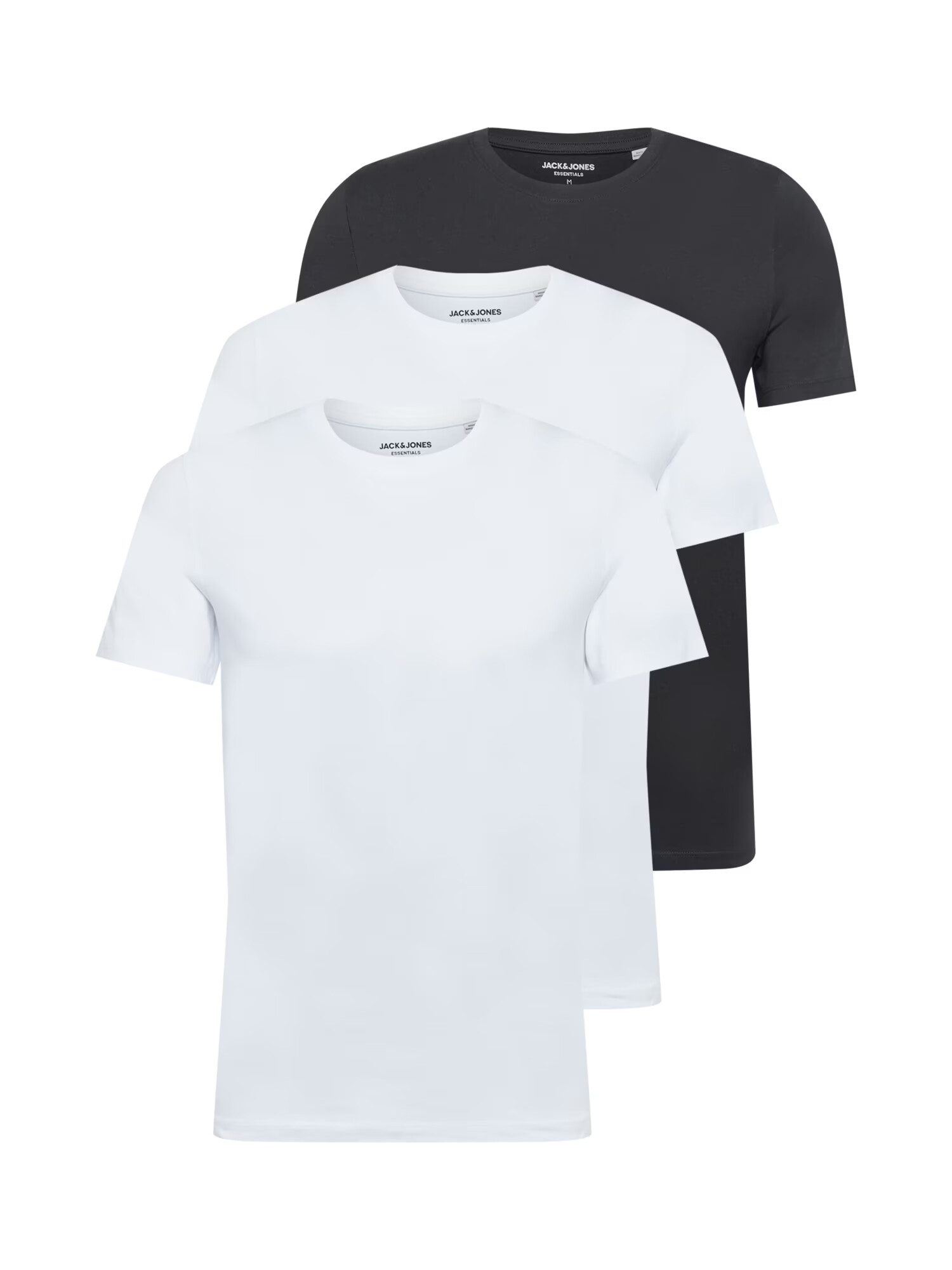 JACK & JONES Tricou negru / alb - Pled.ro