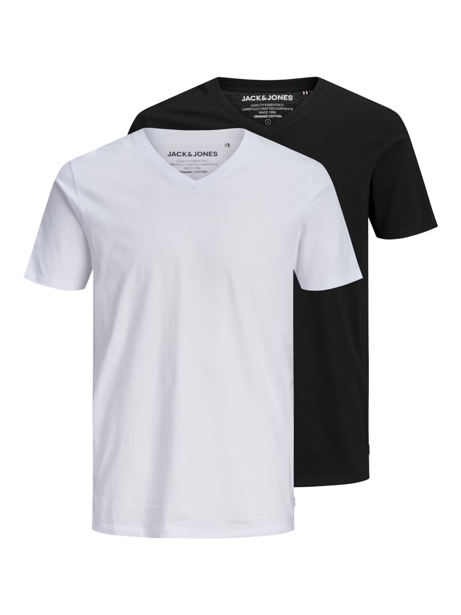 JACK & JONES Tricou negru / alb - Pled.ro