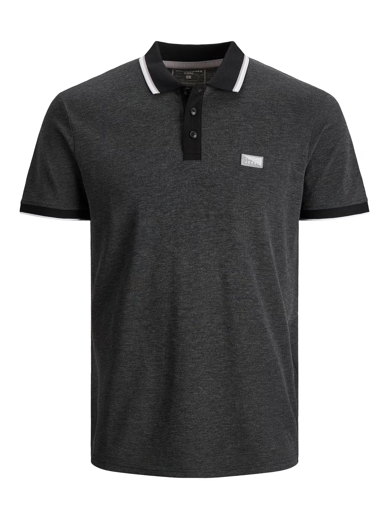 JACK & JONES Tricou negru / alb - Pled.ro