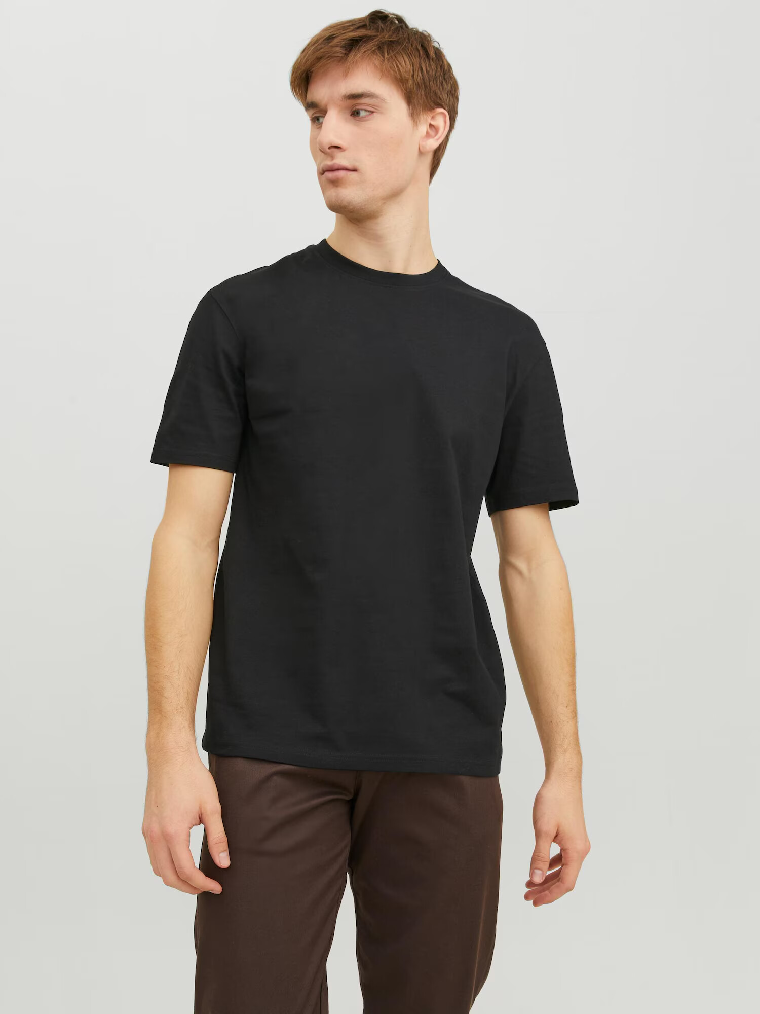 JACK & JONES Tricou negru / alb - Pled.ro