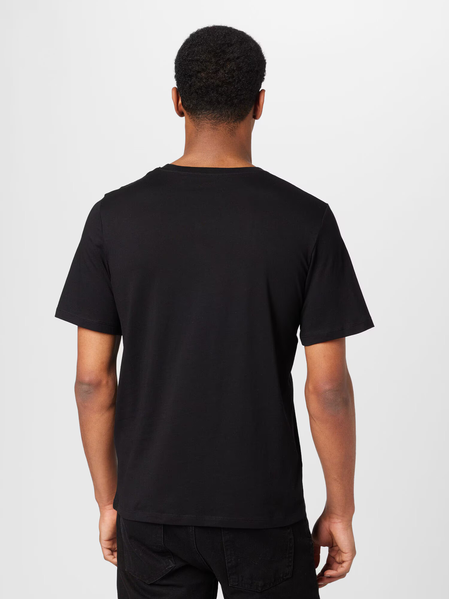 JACK & JONES Tricou negru / alb - Pled.ro