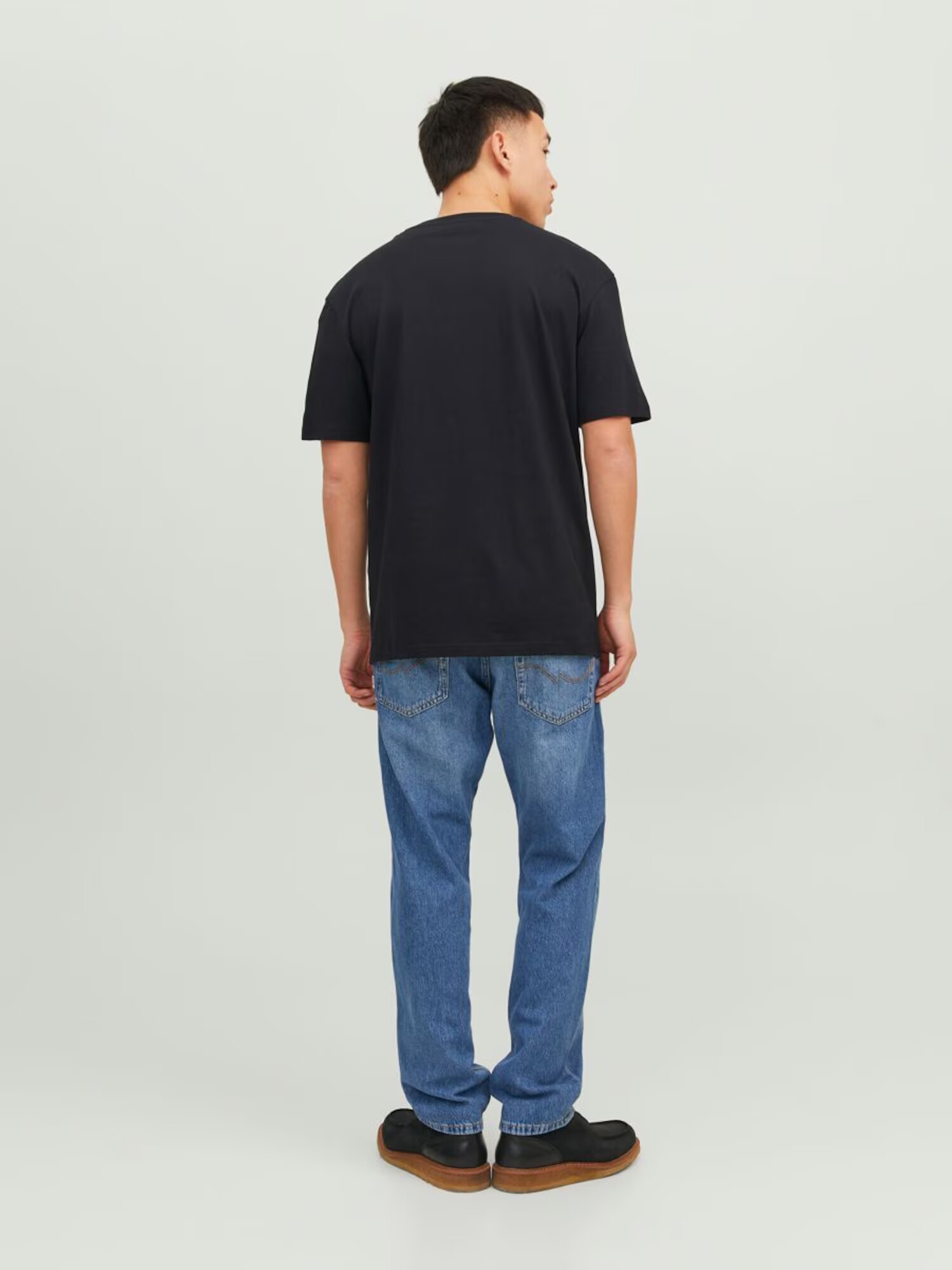 JACK & JONES Tricou negru / alb - Pled.ro