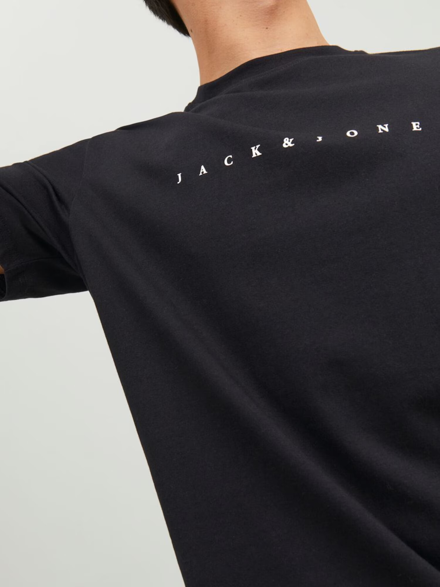 JACK & JONES Tricou negru / alb - Pled.ro