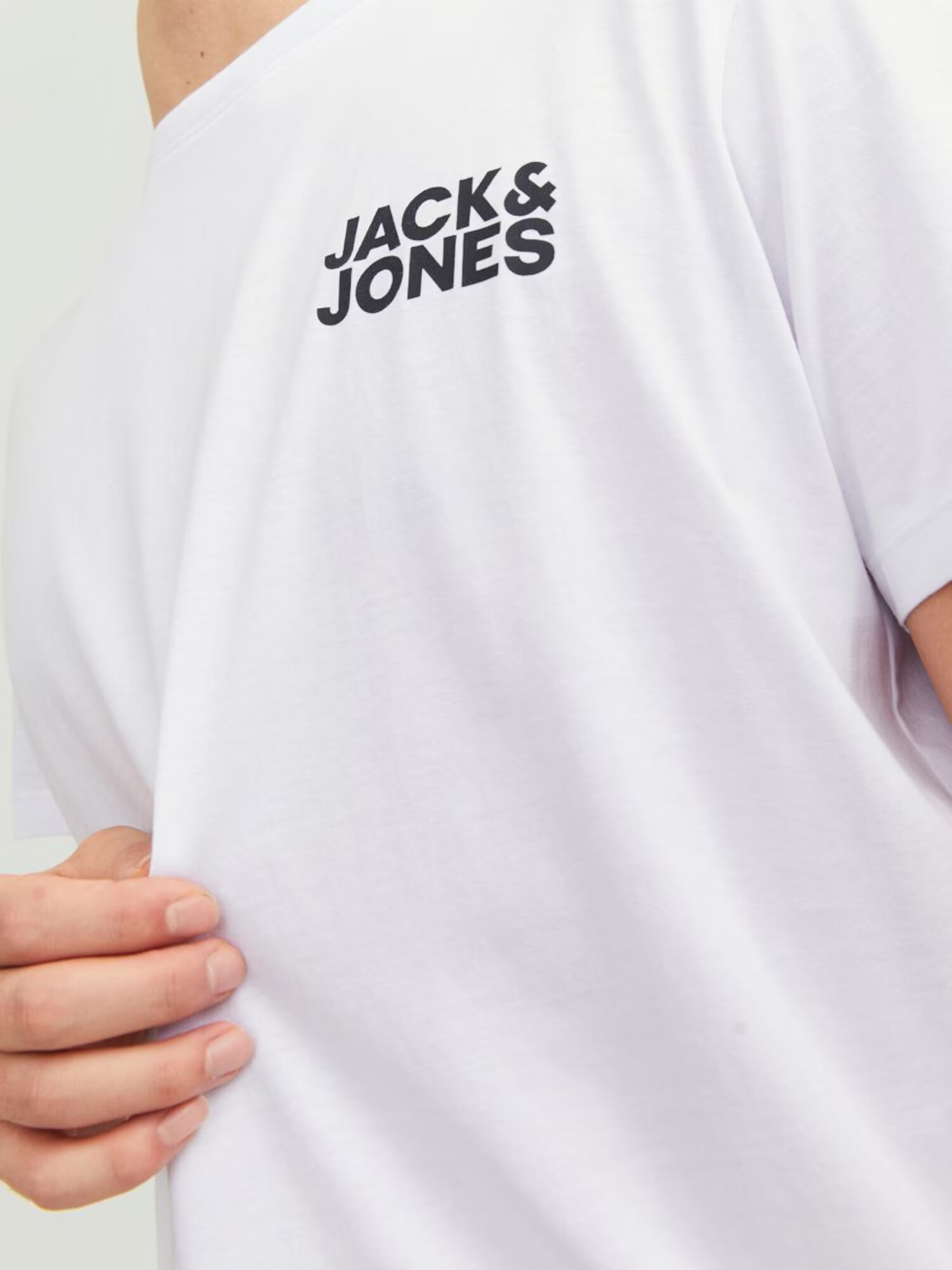 JACK & JONES Tricou negru / alb - Pled.ro