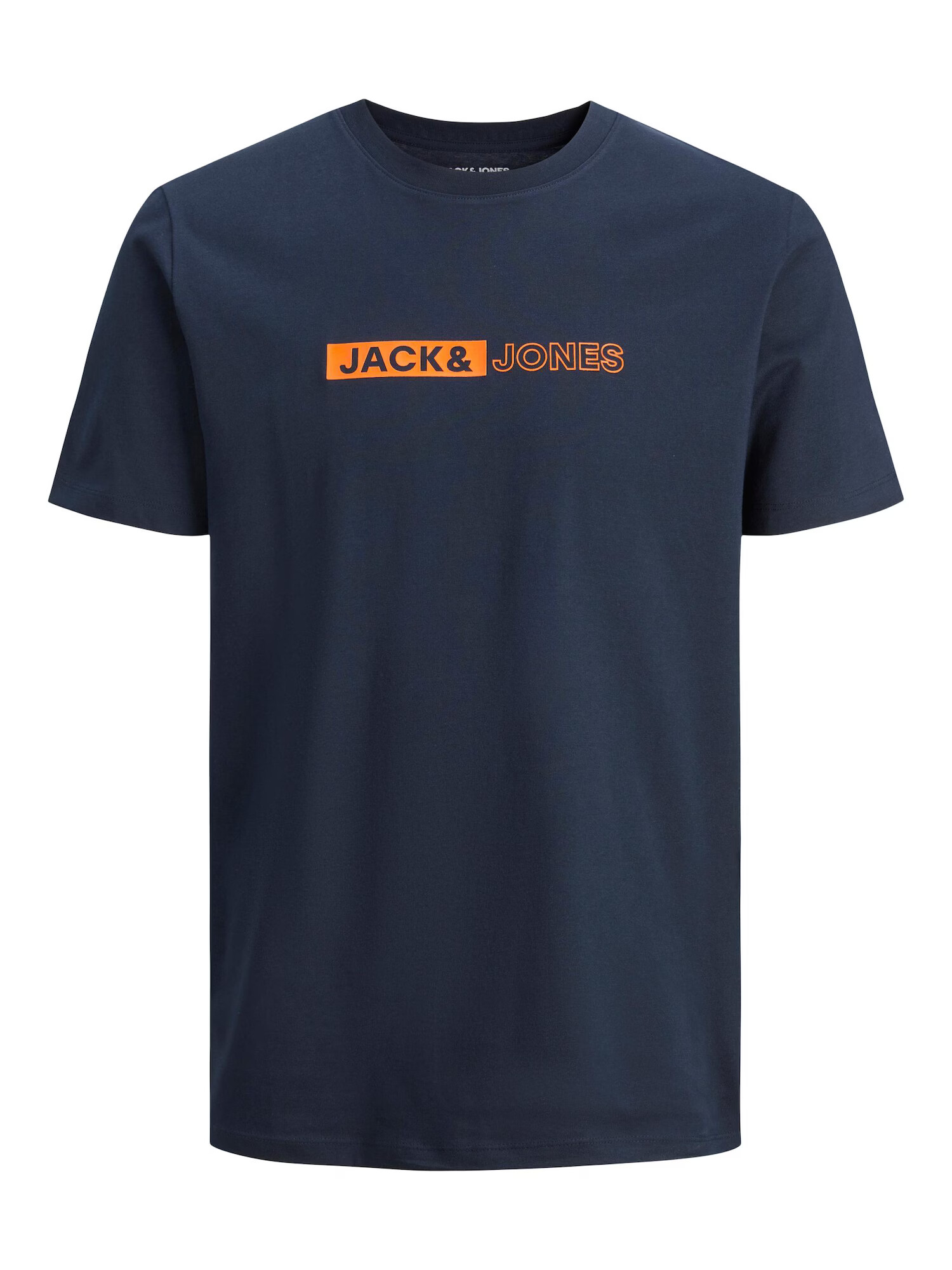 JACK & JONES Tricou 'NEO' albastru / bleumarin / portocaliu caisă - Pled.ro