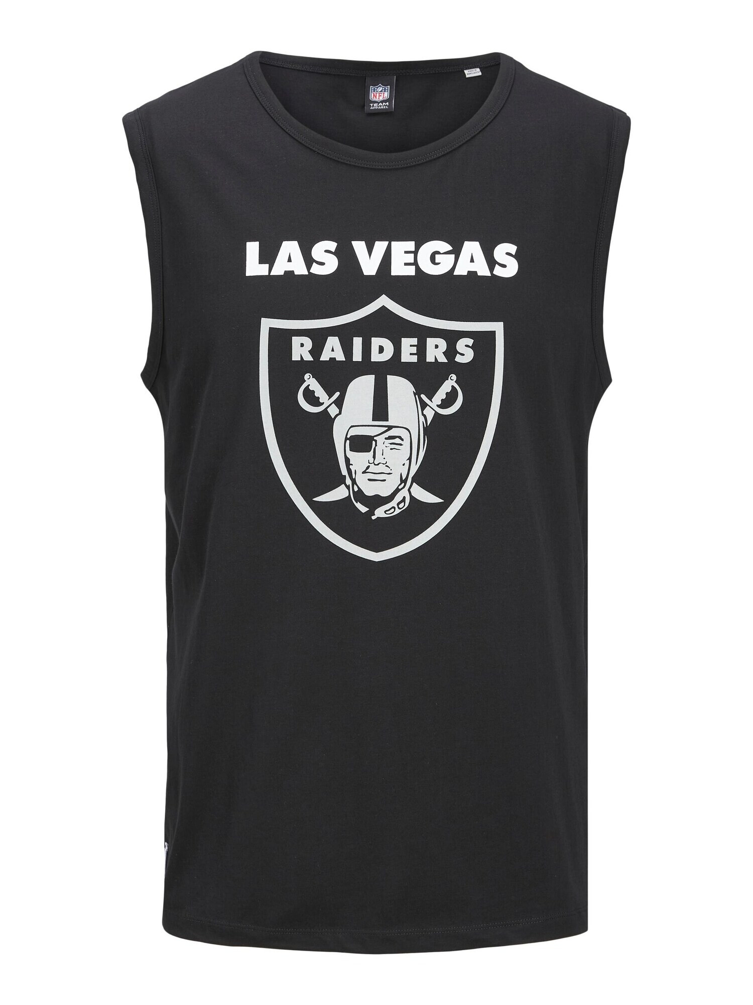 JACK & JONES Tricou 'NFL' negru / alb - Pled.ro