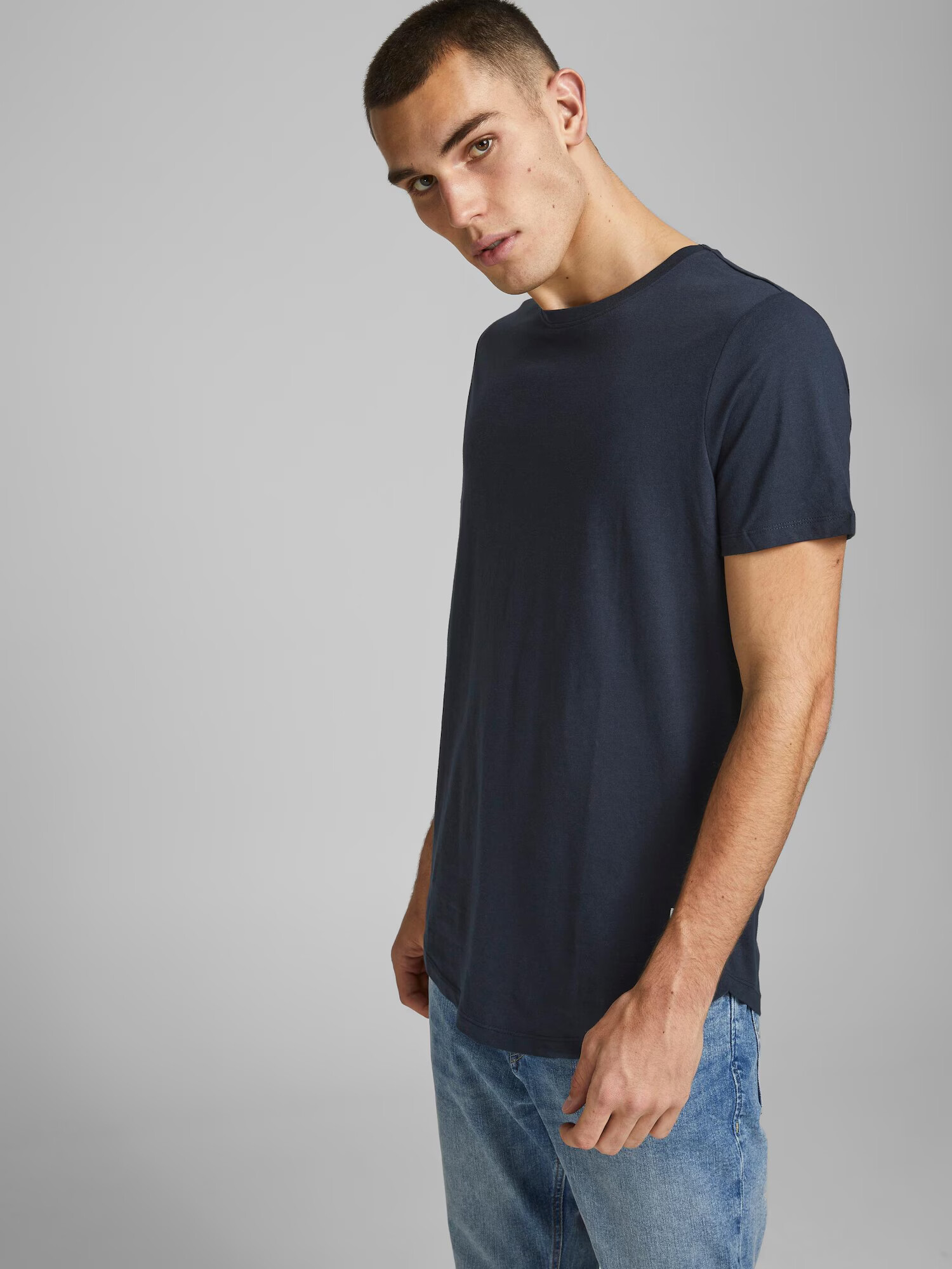 JACK & JONES Tricou 'Noa' albastru noapte / alb - Pled.ro