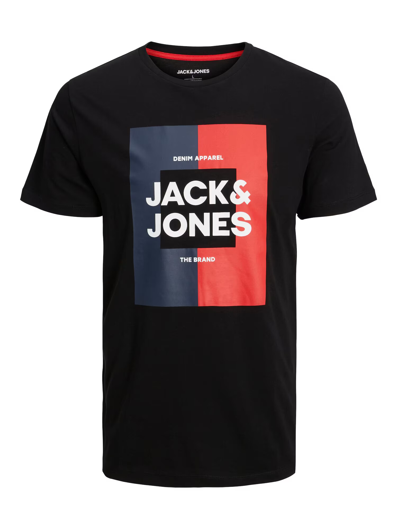 JACK & JONES Tricou 'OSCAR' bleumarin / roșu / negru / alb - Pled.ro