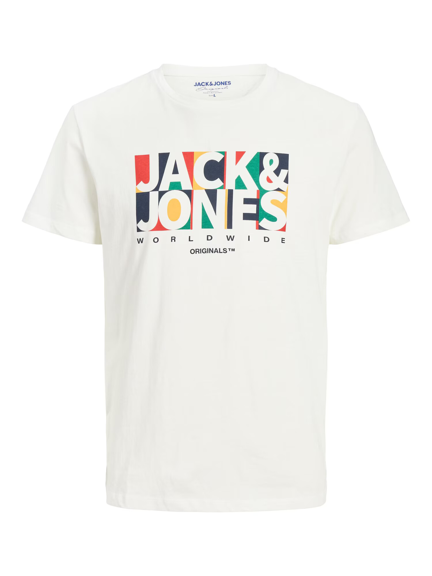 JACK & JONES Tricou 'PALETTE' albastru marin / galben / roșu / alb - Pled.ro