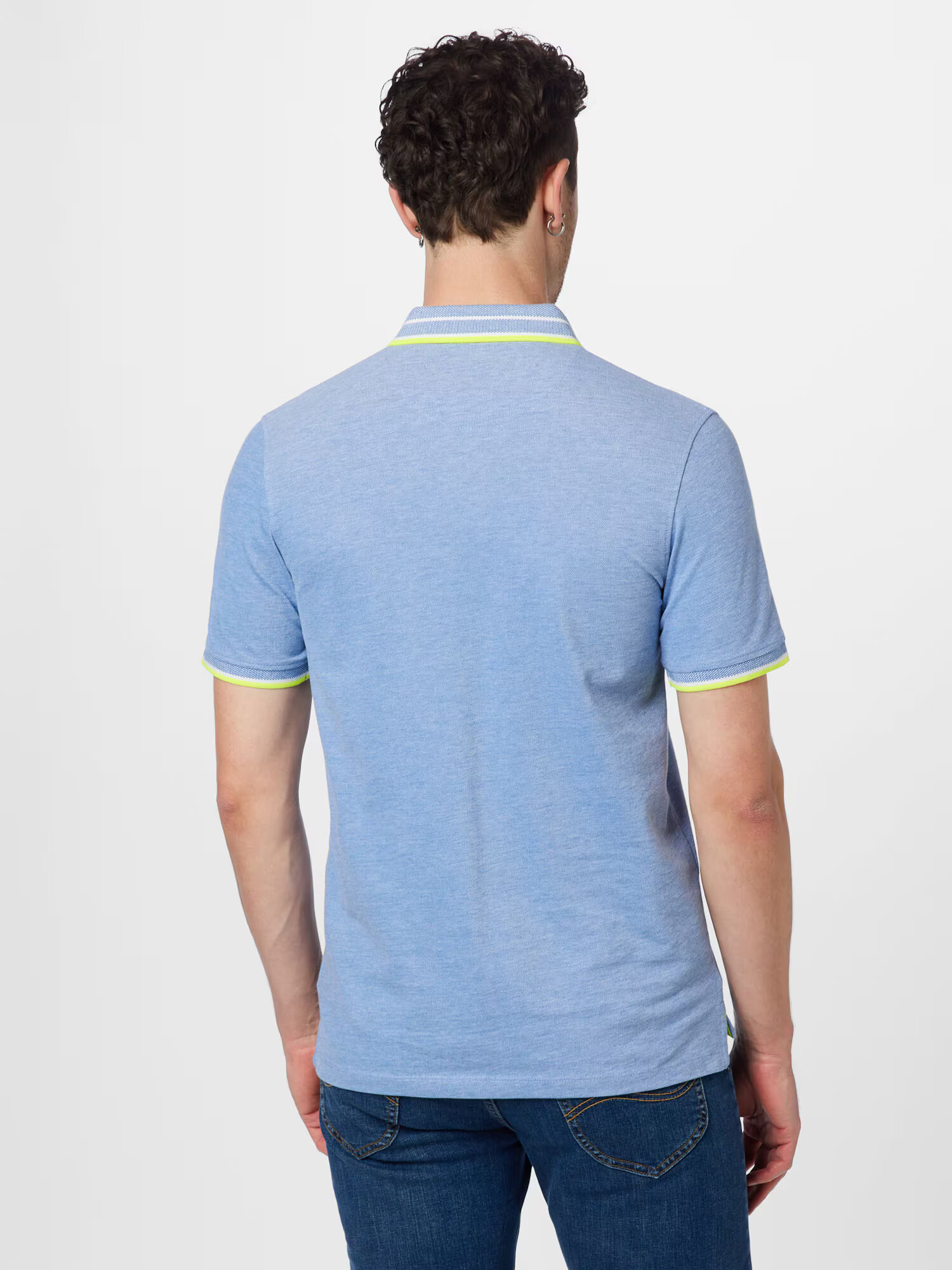 JACK & JONES Tricou 'Paulos' albastru deschis / alb - Pled.ro