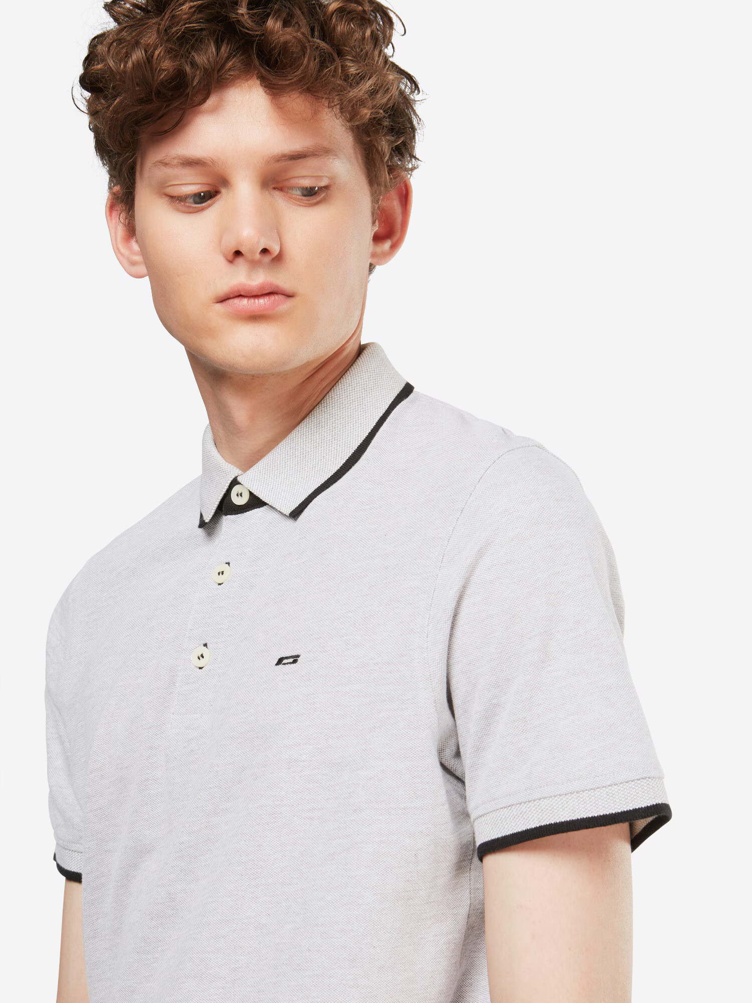 JACK & JONES Tricou 'Paulos' gri deschis / negru - Pled.ro