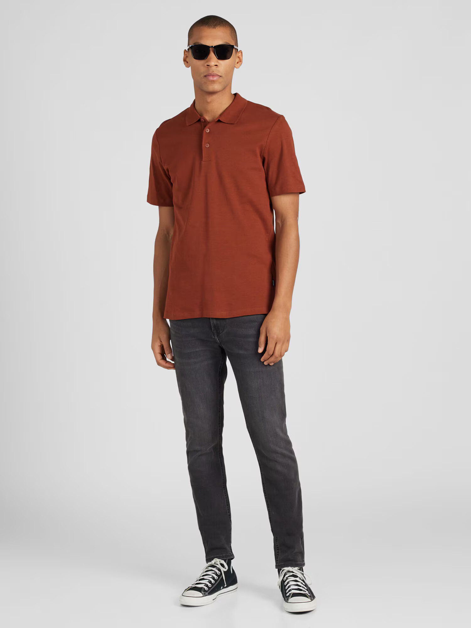 JACK & JONES Tricou 'PAWEL' castaniu - Pled.ro