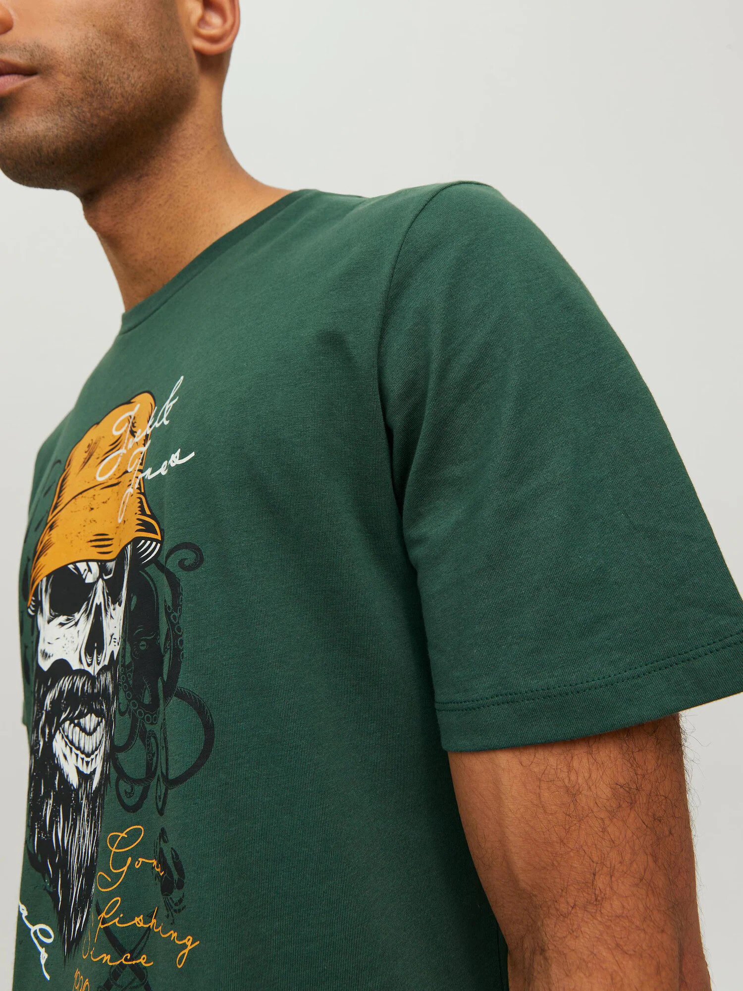 JACK & JONES Tricou 'Roxbury' galben curry / verde / negru / alb - Pled.ro