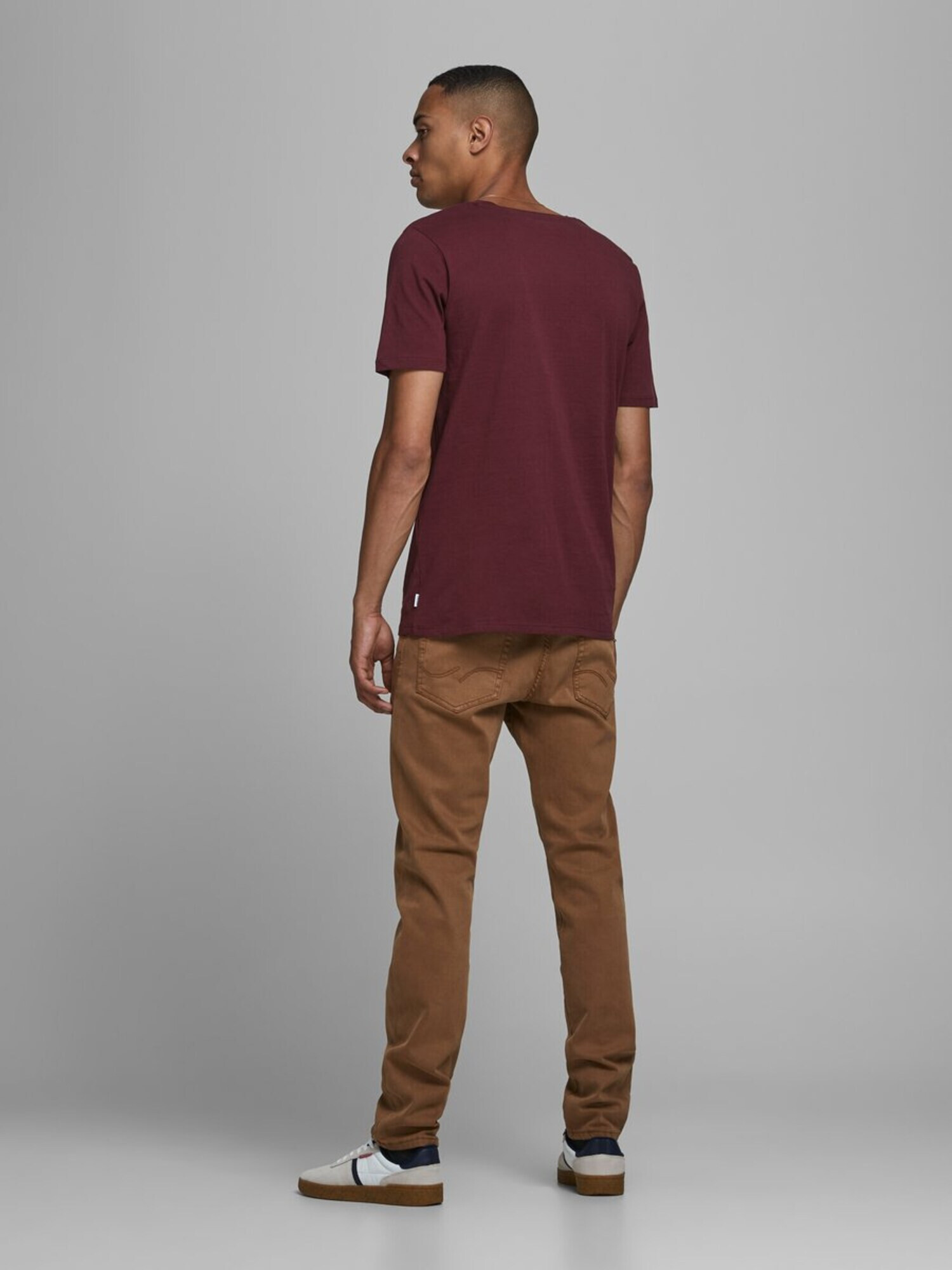 JACK & JONES Tricou roșu bordeaux - Pled.ro