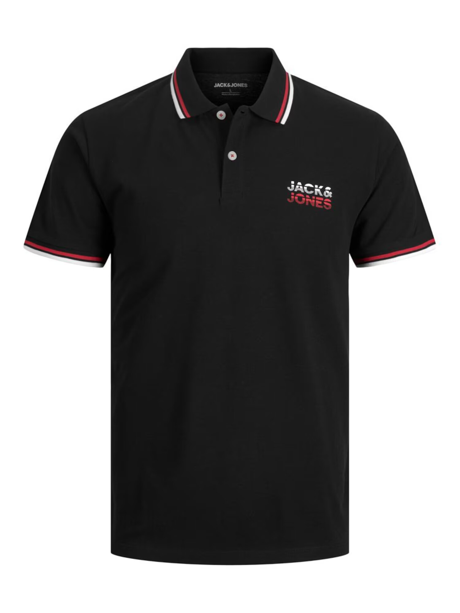 Jack & Jones Plus Tricou sângeriu / negru / alb - Pled.ro