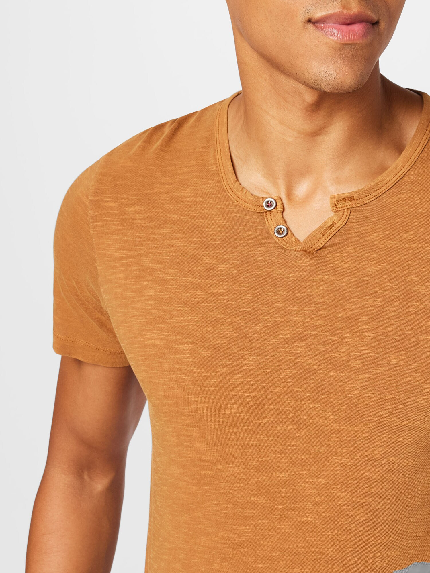 JACK & JONES Tricou 'SPLIT' maro caramel - Pled.ro