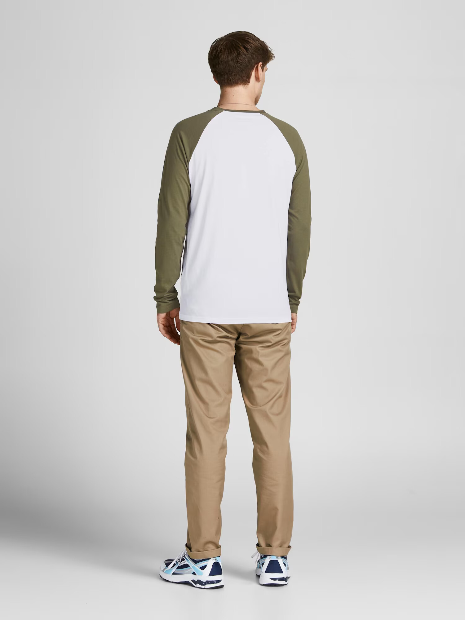 JACK & JONES Tricou 'Tom' bleumarin / kaki / alb - Pled.ro