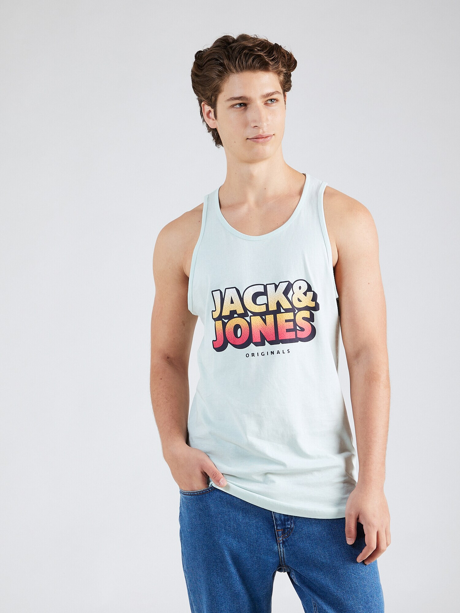 JACK & JONES Tricou 'TONE' opal / portocaliu / magenta / negru - Pled.ro