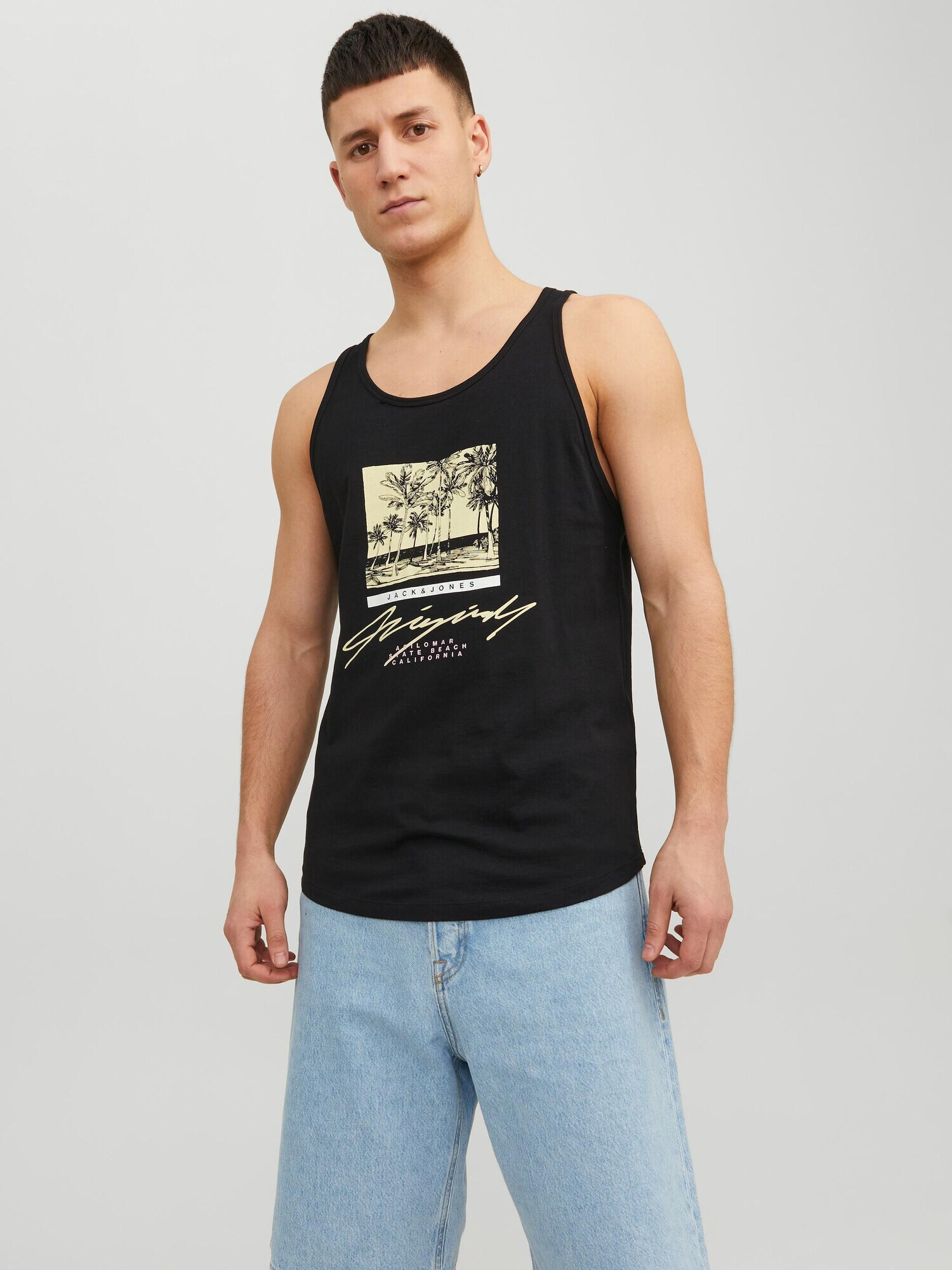 JACK & JONES Tricou 'Tulum' bej / negru - Pled.ro