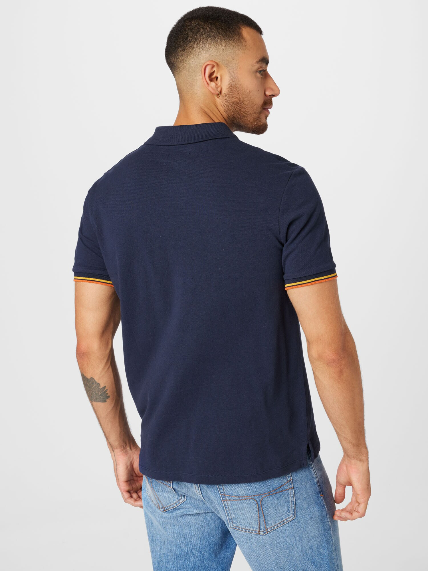 JACK & JONES Tricou 'VISION' bleumarin / galben / portocaliu / alb - Pled.ro