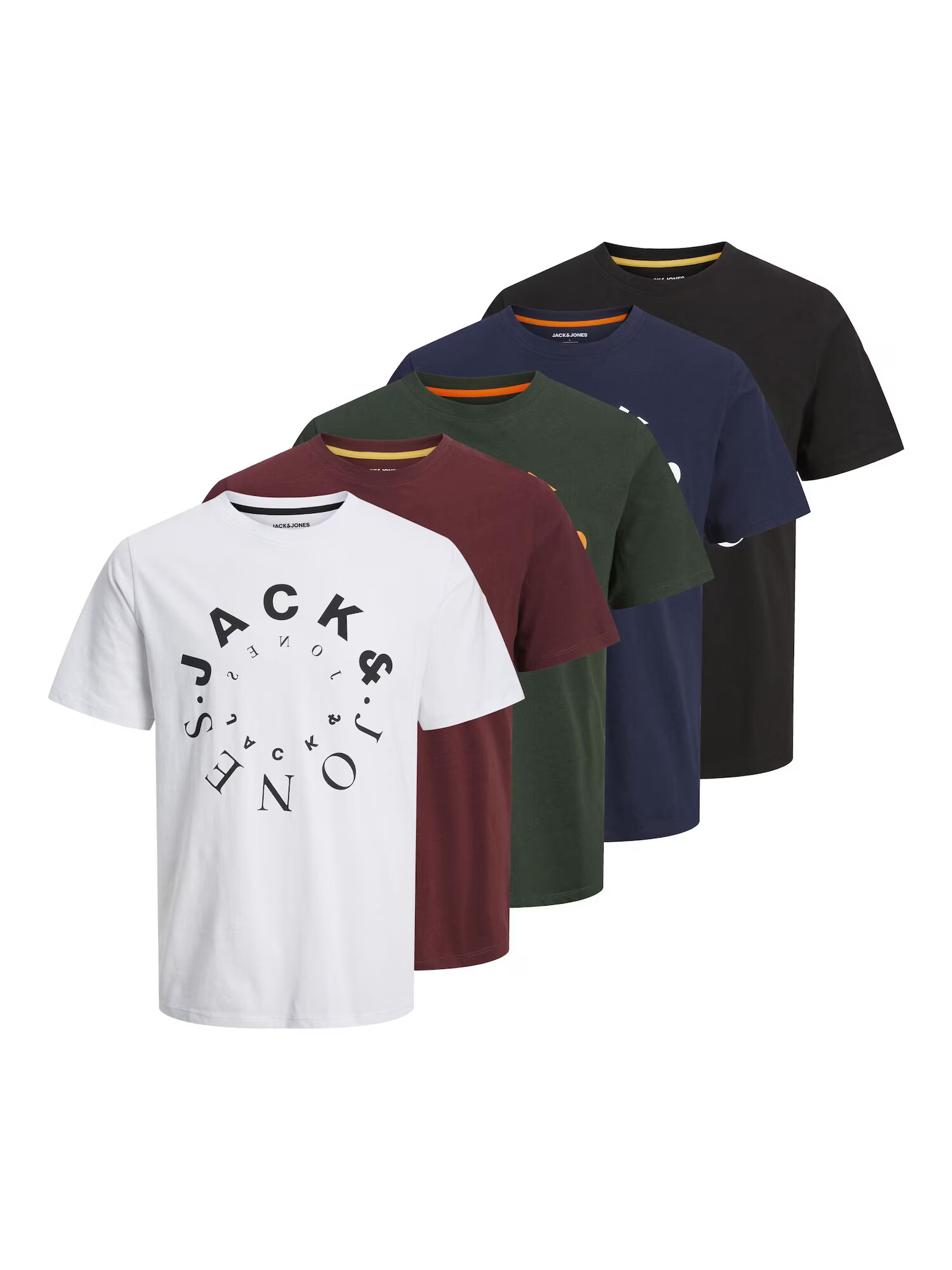 JACK & JONES Tricou 'WARRIOR' bleumarin / kaki / negru / alb - Pled.ro