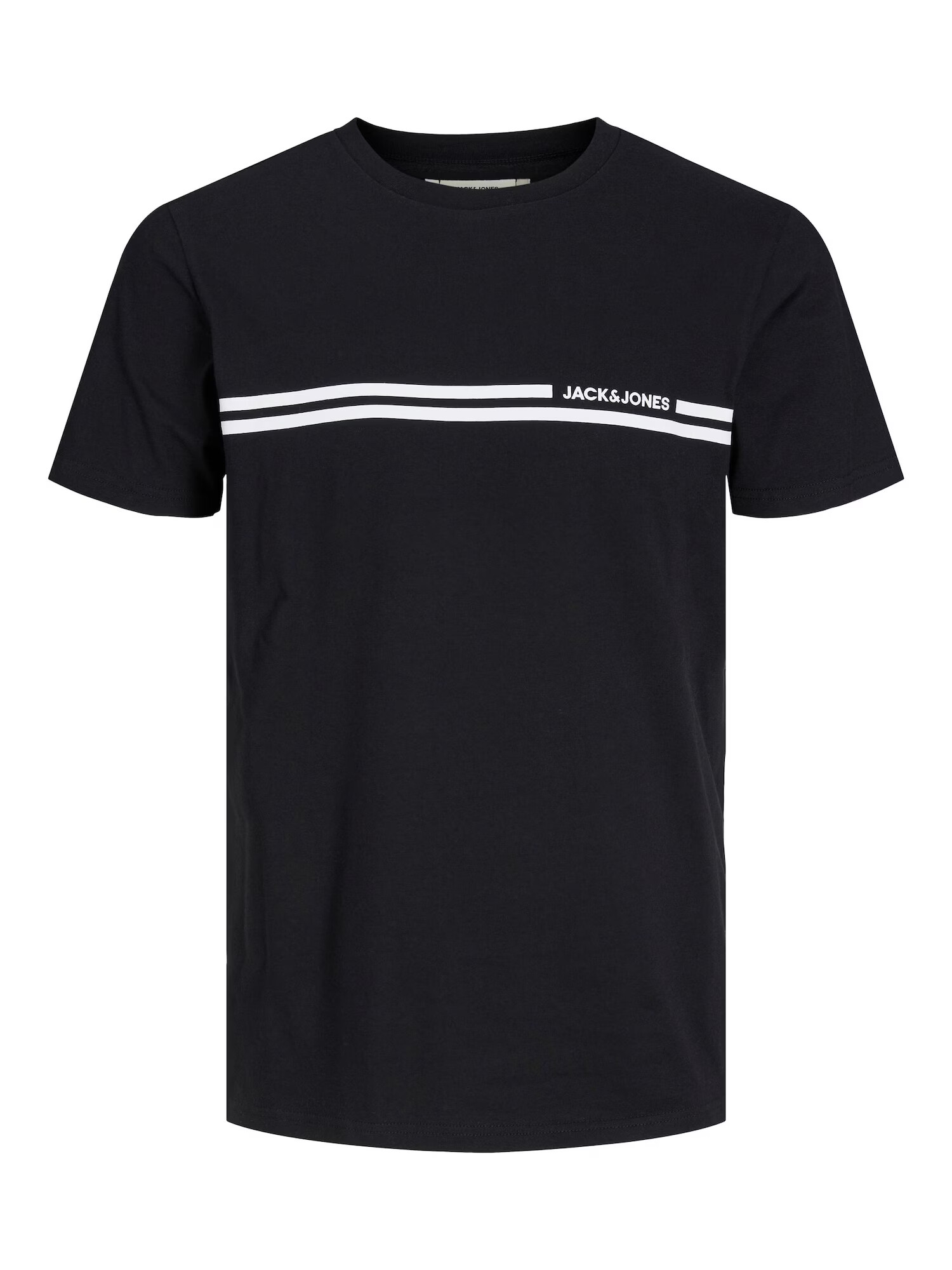 JACK & JONES Tricou 'WILLIAM' negru / alb - Pled.ro