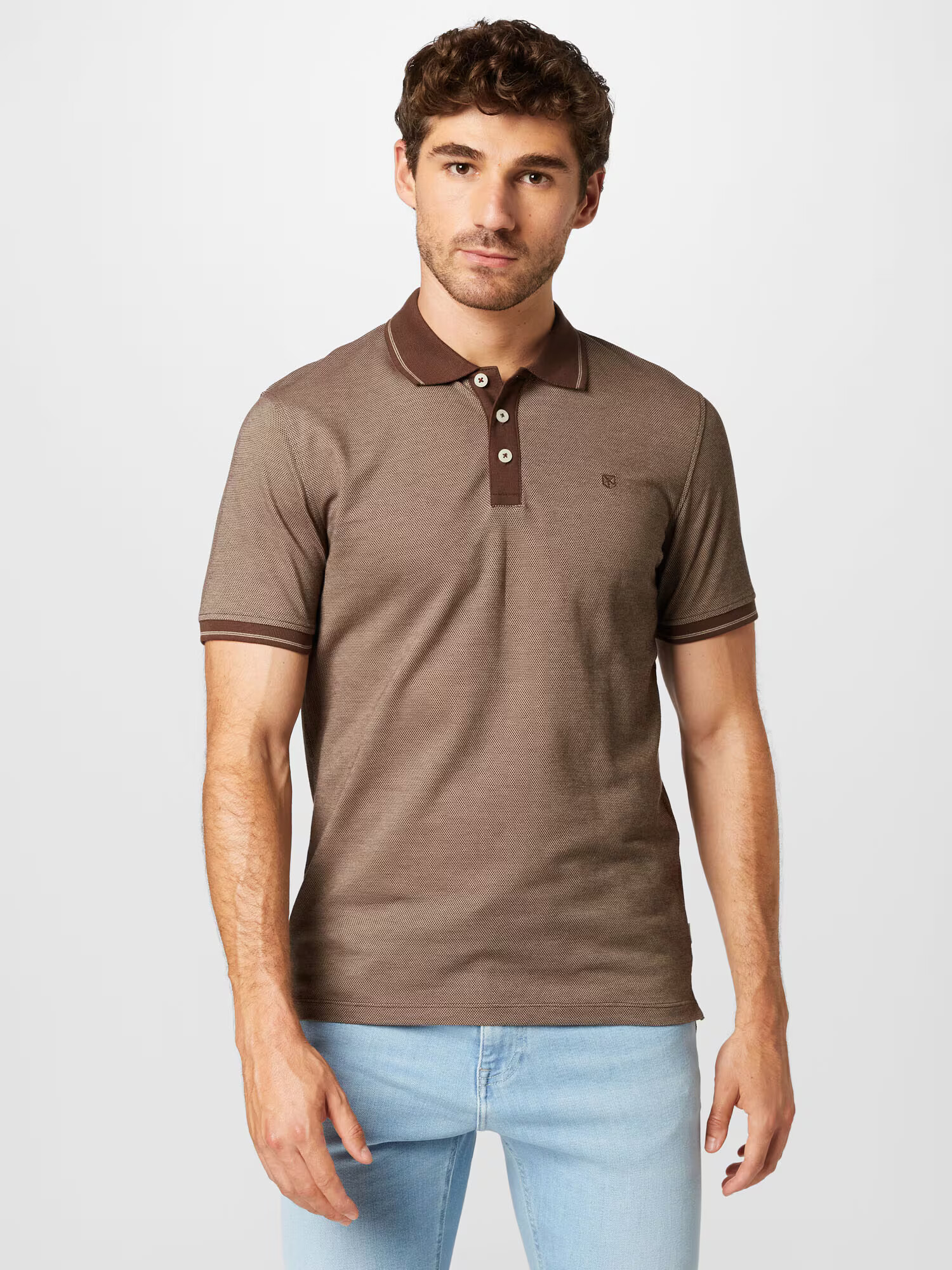 JACK & JONES Tricou 'WIN' maro / maro deschis - Pled.ro