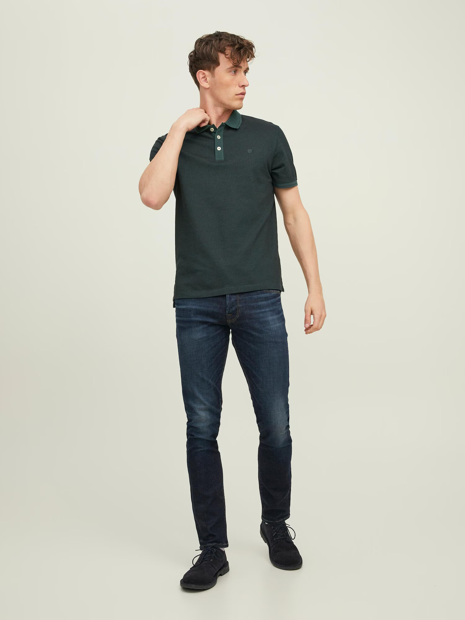 JACK & JONES Tricou 'WIN' verde pin - Pled.ro