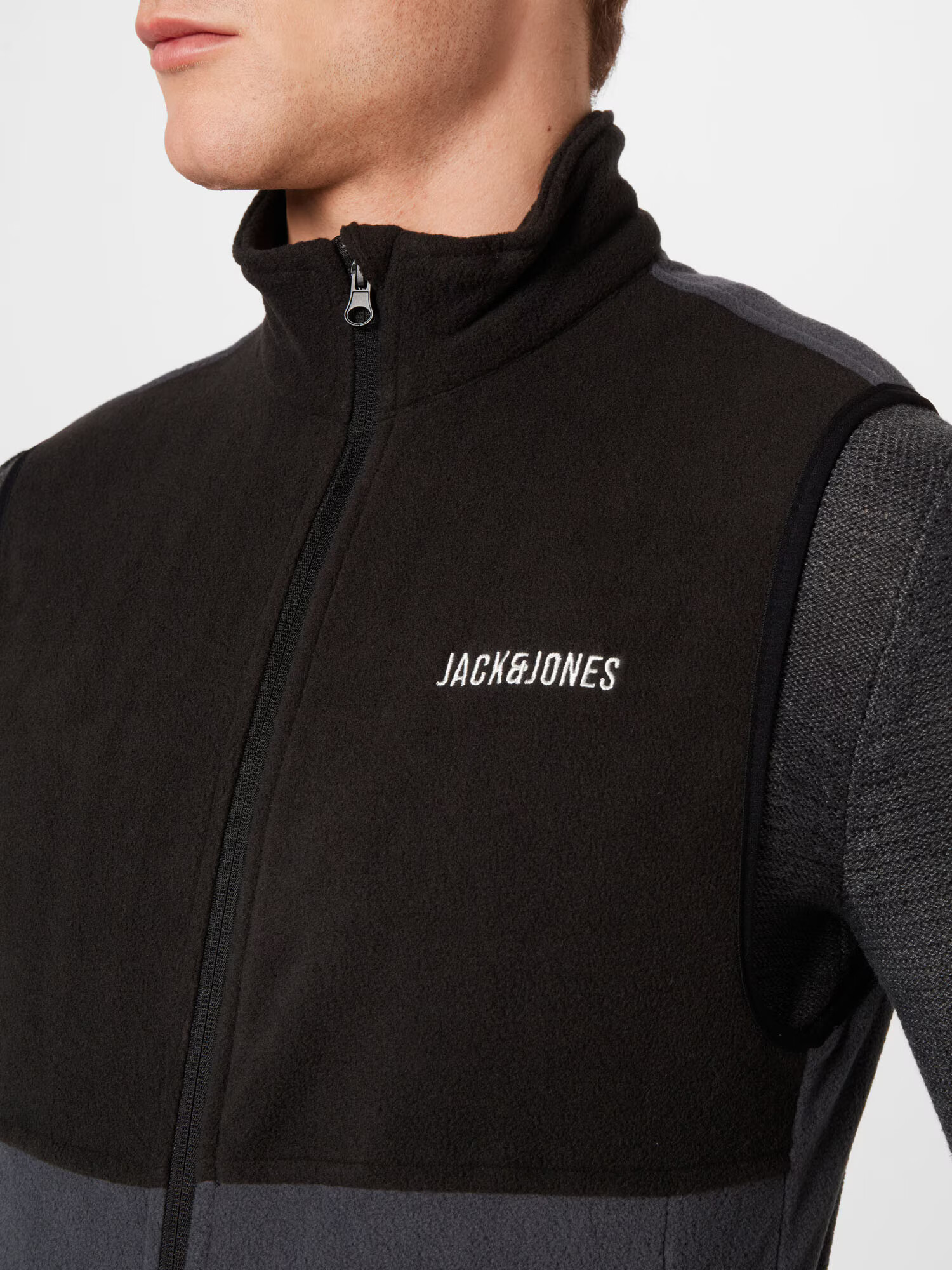 JACK & JONES Vestă 'HYPE' gri închis / negru - Pled.ro