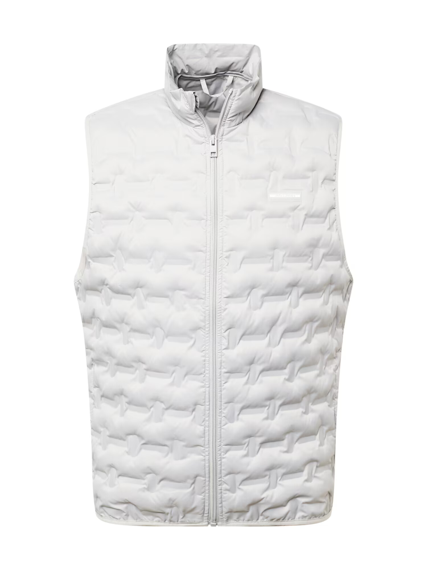 JACK & JONES Vestă 'OZZY' gri deschis / alb - Pled.ro